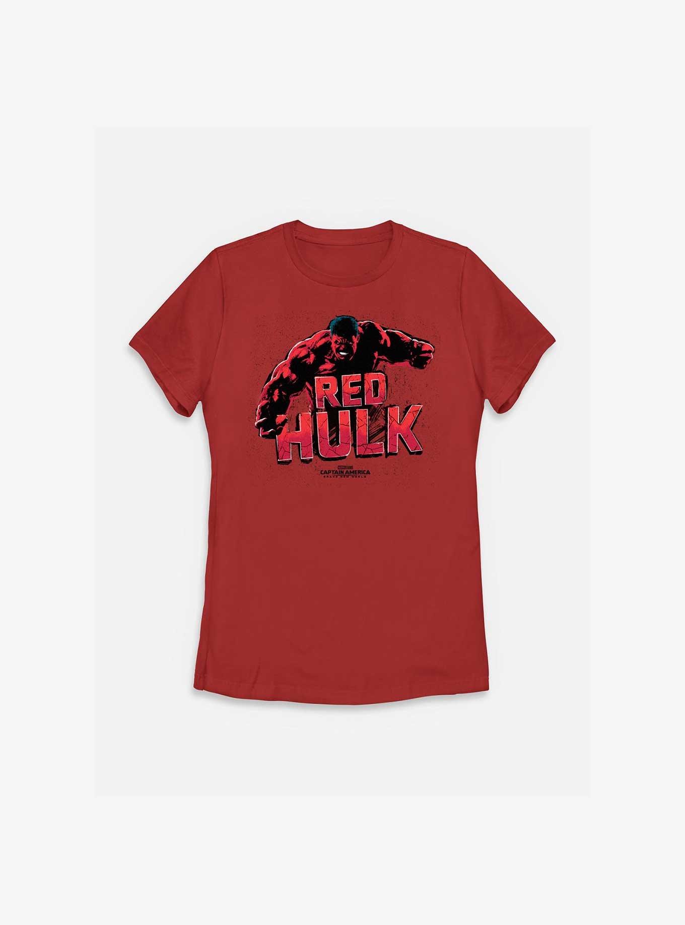 Marvel Captain America: Brave New World Red Hulk Angry Womens T-Shirt, RED, hi-res