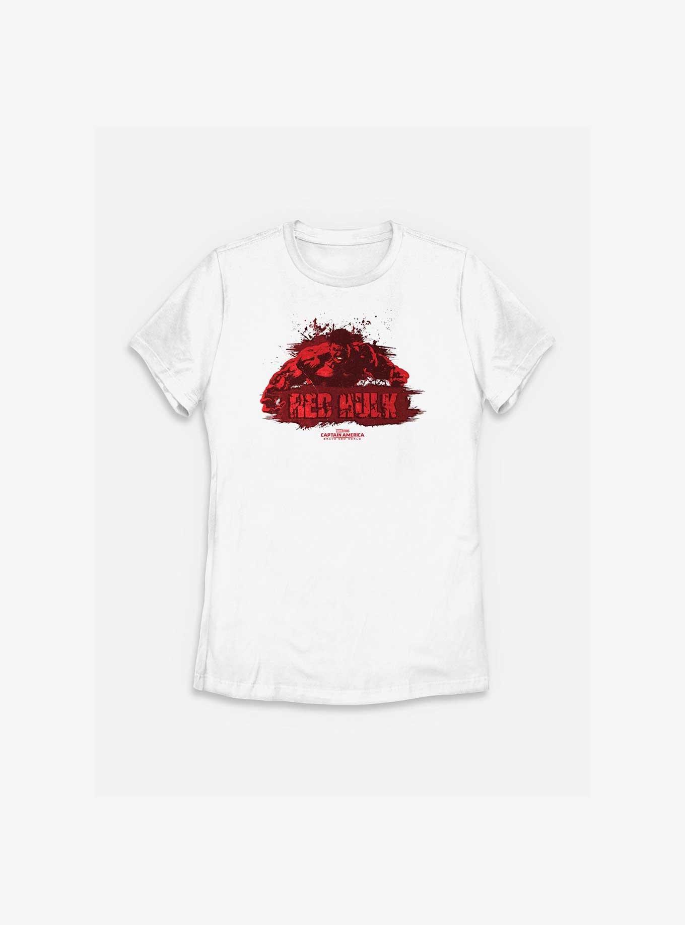 Marvel Captain America: Brave New World Red Hulk Splash Womens T-Shirt, WHITE, hi-res
