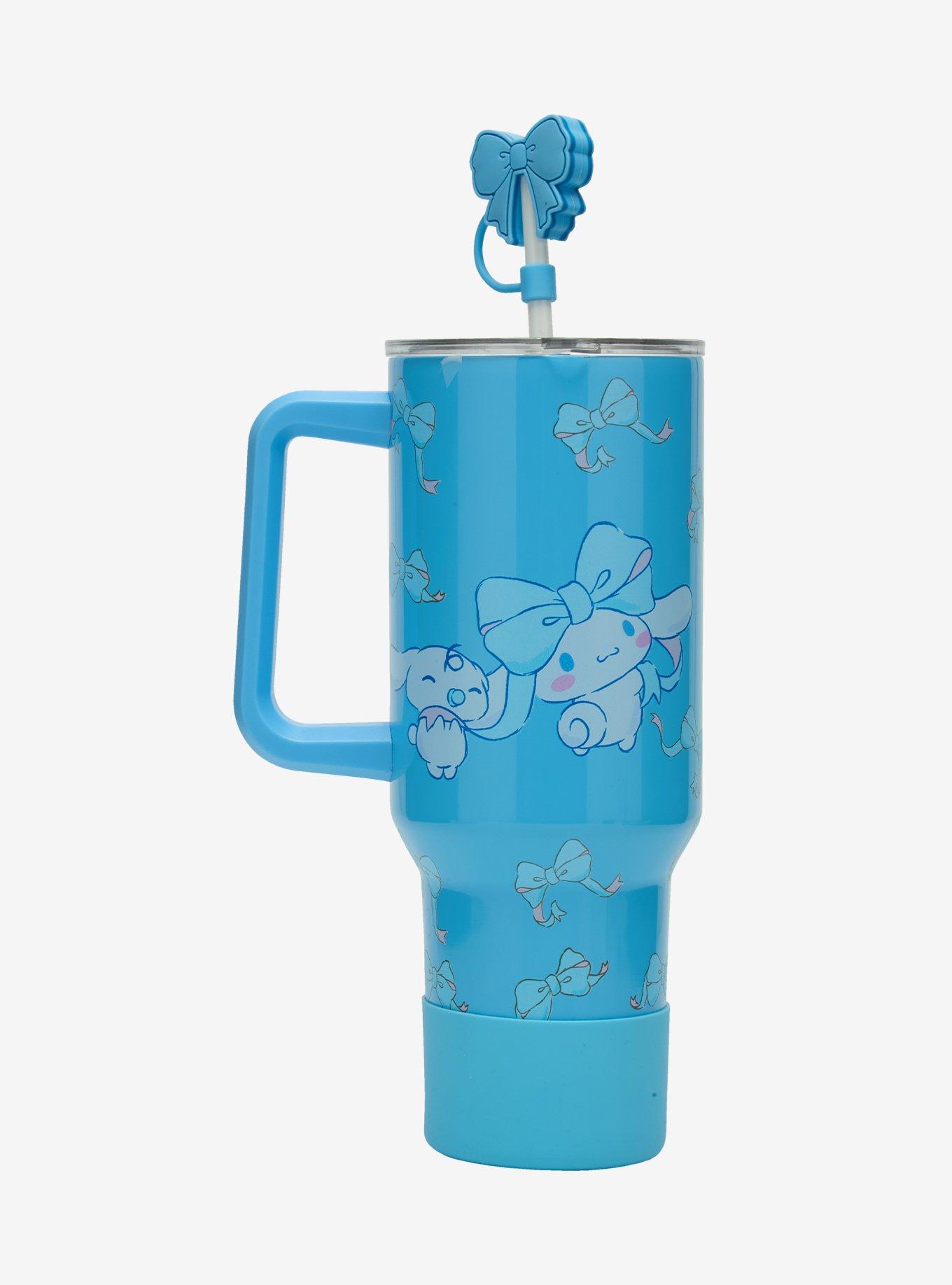 Sanrio Cinnamoroll Bow Charm Straw Tumbler With Handle — BoxLunch Exclusive, , hi-res