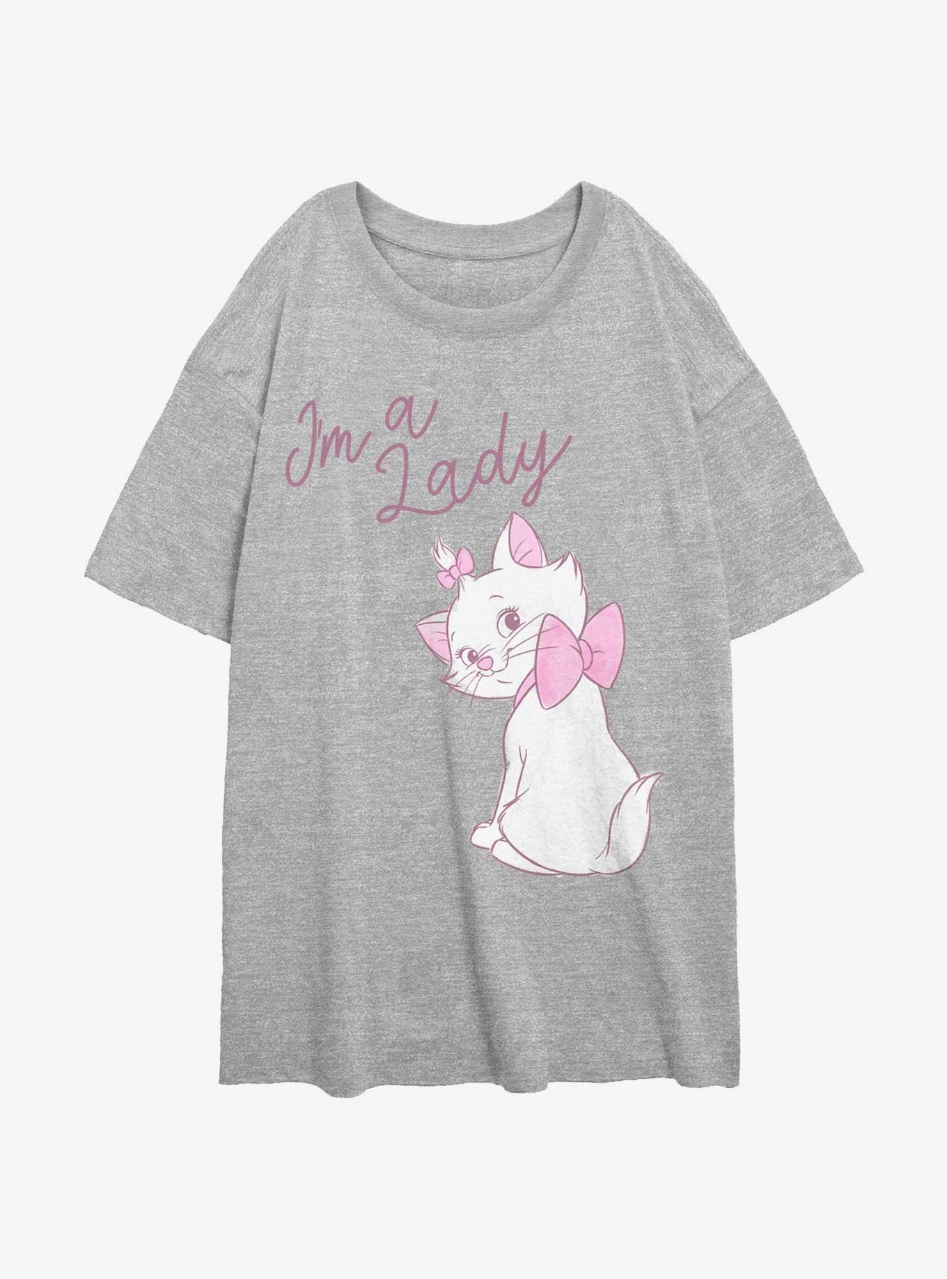 Disney The Aristocats Im A Lady Womens Oversized T-Shirt, ATH HTR, hi-res