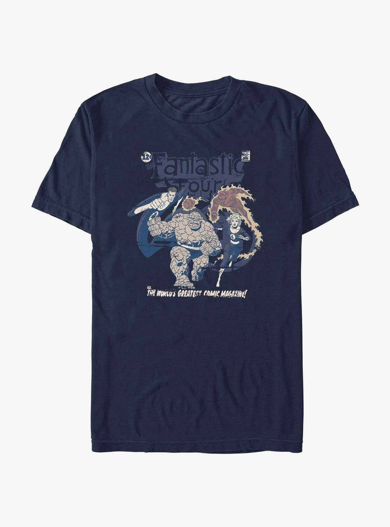 Marvel Fantastic Four Vintage T-Shirt, NAVY, hi-res