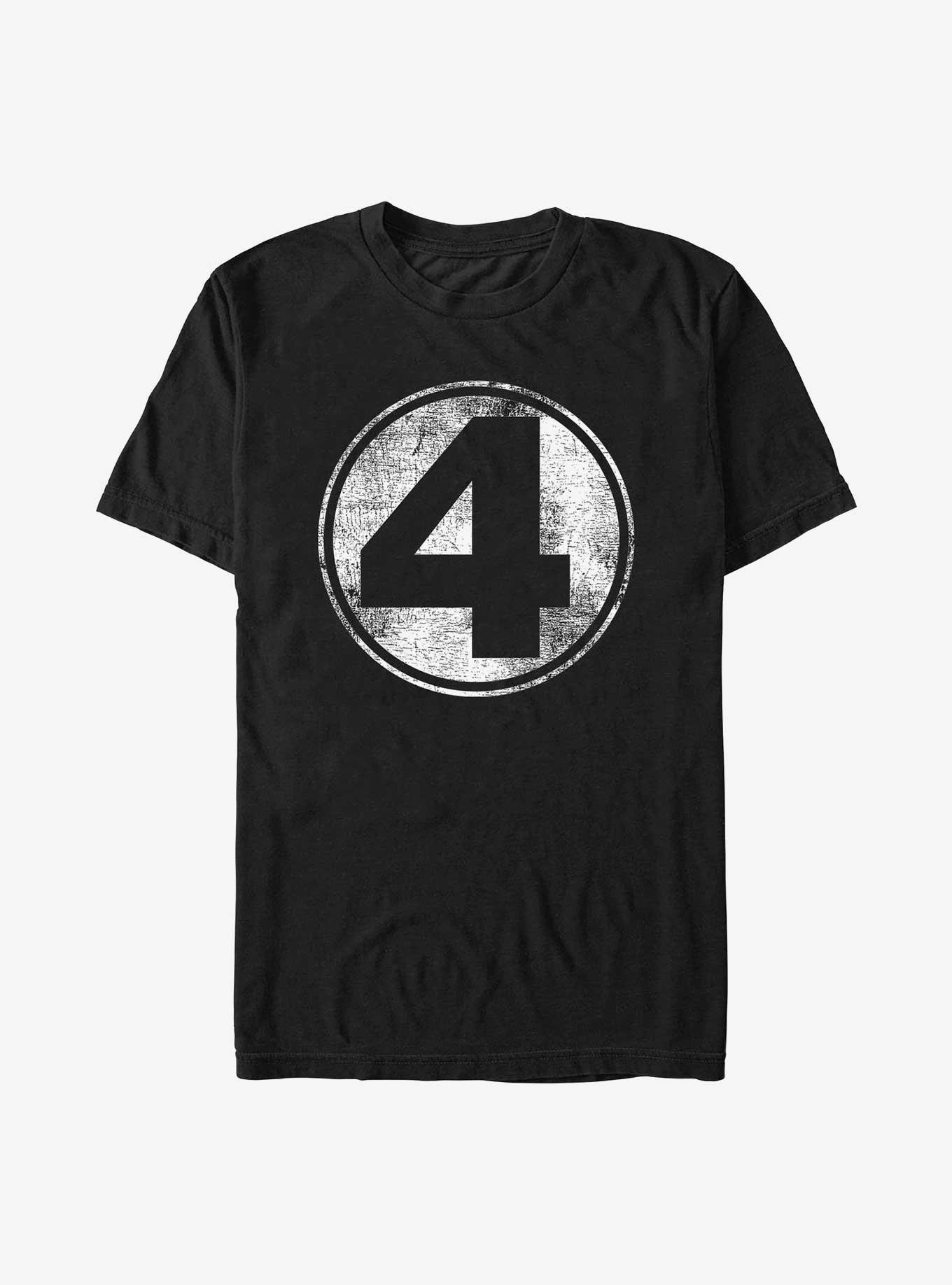 Marvel Fantastic Four Distressed Logo T-Shirt, BLACK, hi-res