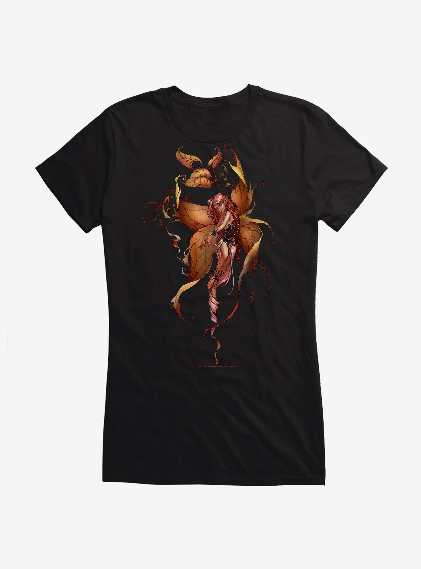 Fairies By Trick Autumn Fairy Girls T-Shirt, BLACK, hi-res