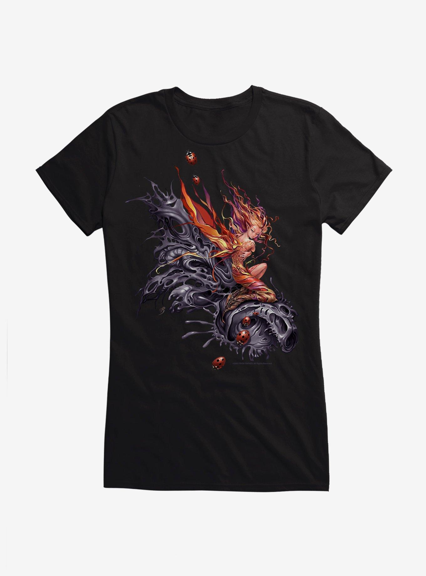 Fairies By Trick Lady Bug Fairy Girls T-Shirt
