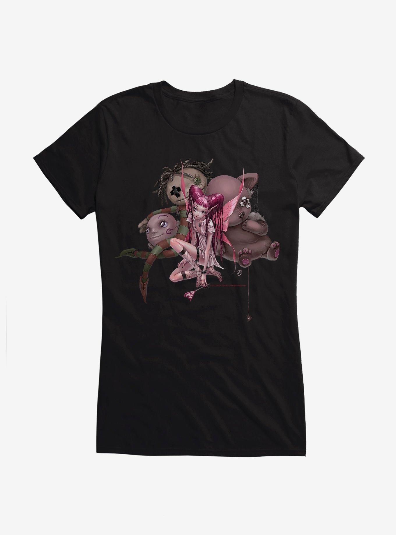 Fairies By Trick Teddy Fairy Girls T-Shirt, BLACK, hi-res