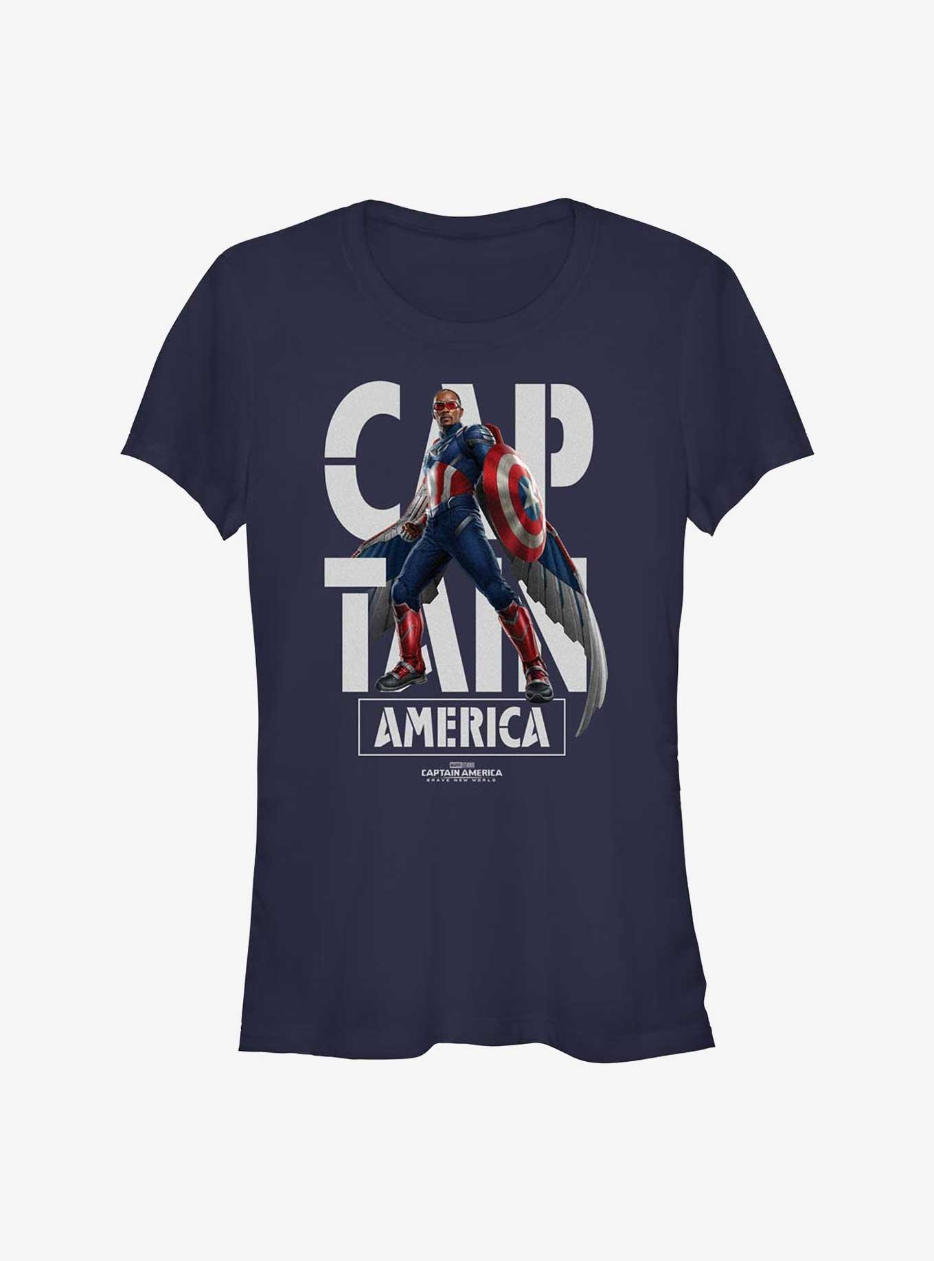 Marvel Captain America: Brave New World Cap In Name Girls T-Shirt