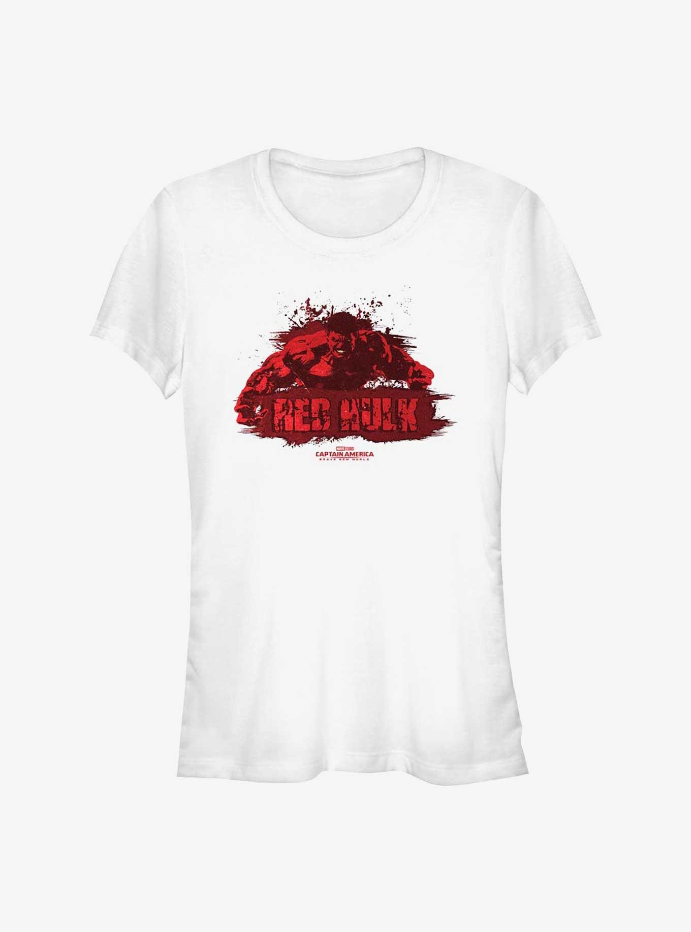 Marvel Captain America: Brave New World Red Hulk Splash Girls T-Shirt, WHITE, hi-res