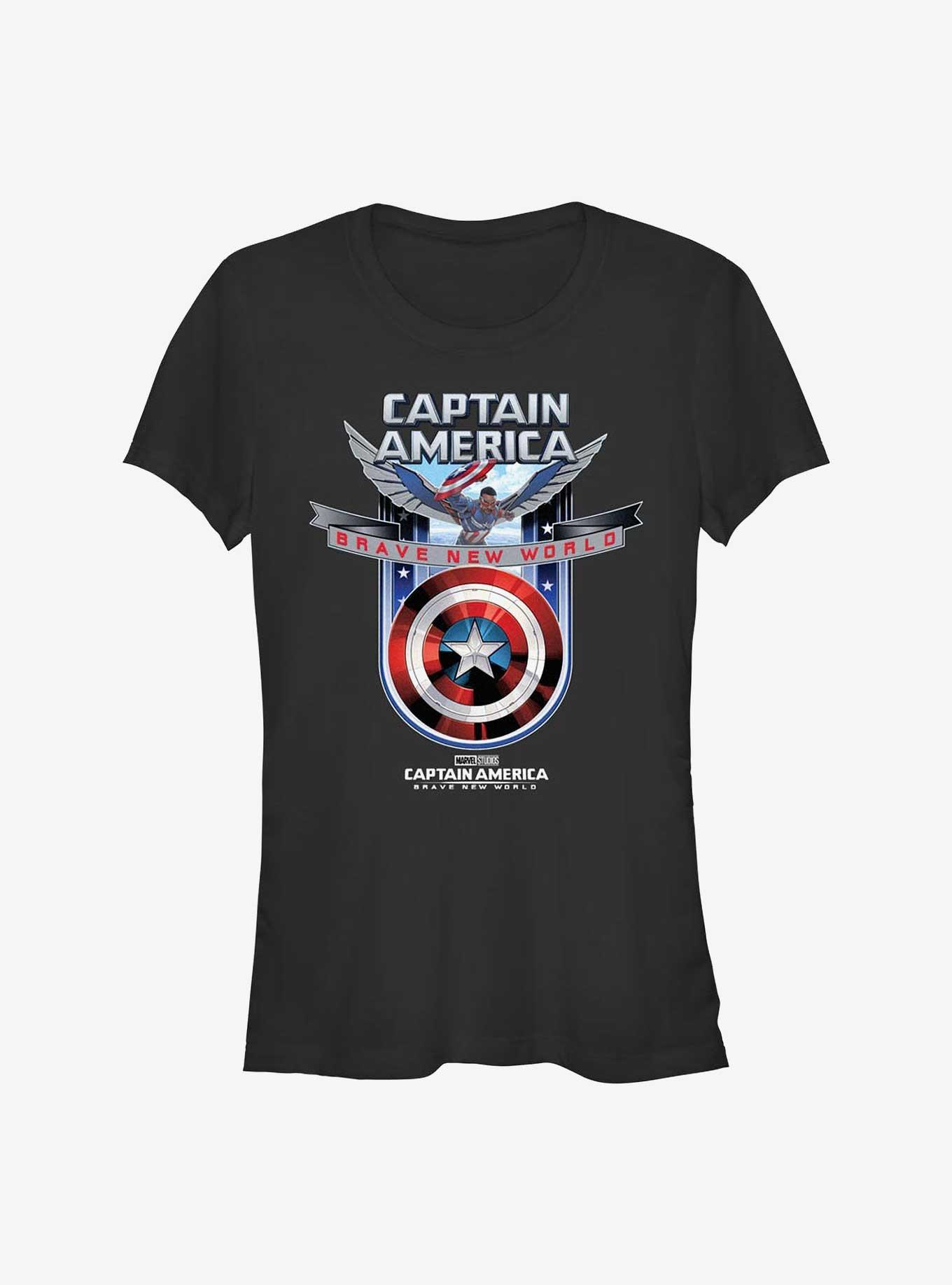 Marvel Captain America: Brave New World Shield Girls T-Shirt, BLACK, hi-res