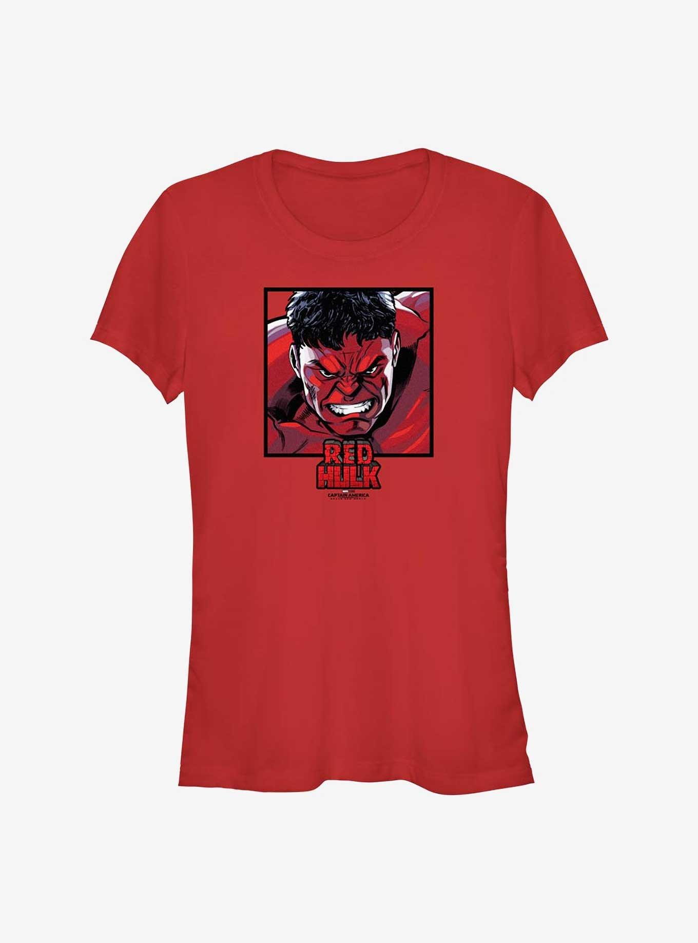 Marvel Captain America: Brave New World Red Hulk Squared Girls T-Shirt, , hi-res