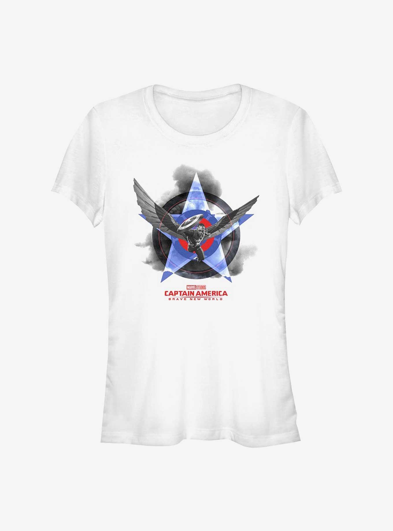 Marvel Captain America: Brave New World Flying High Girls T-Shirt, WHITE, hi-res
