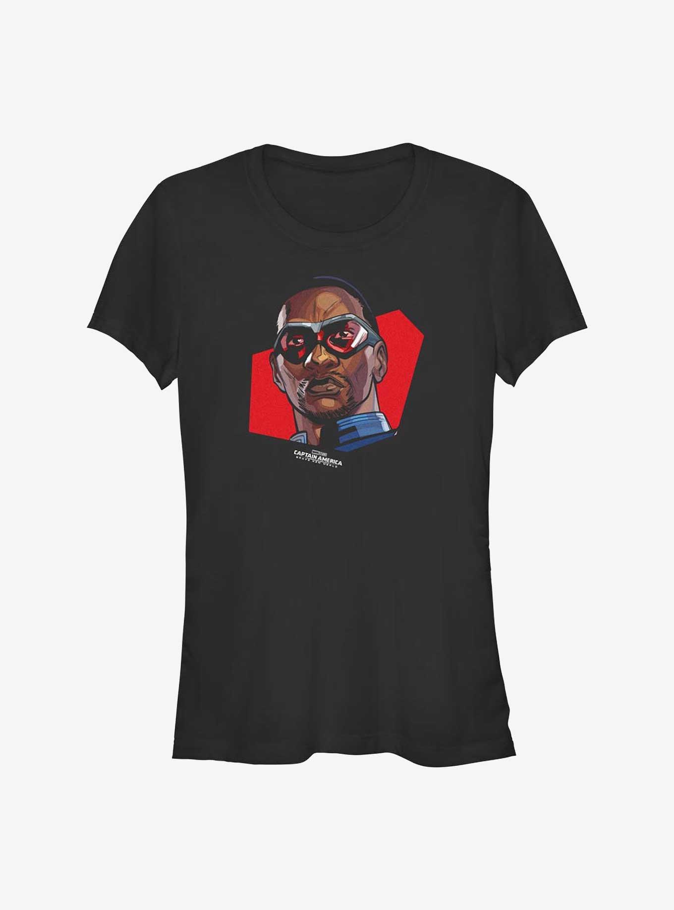 Marvel Captain America: Brave New World Glasses Pose Girls T-Shirt, BLACK, hi-res