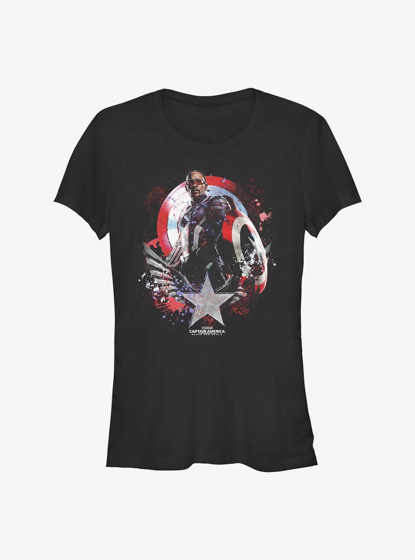 Marvel Captain America: Brave New World Paint Splatter Girls T-Shirt, , hi-res