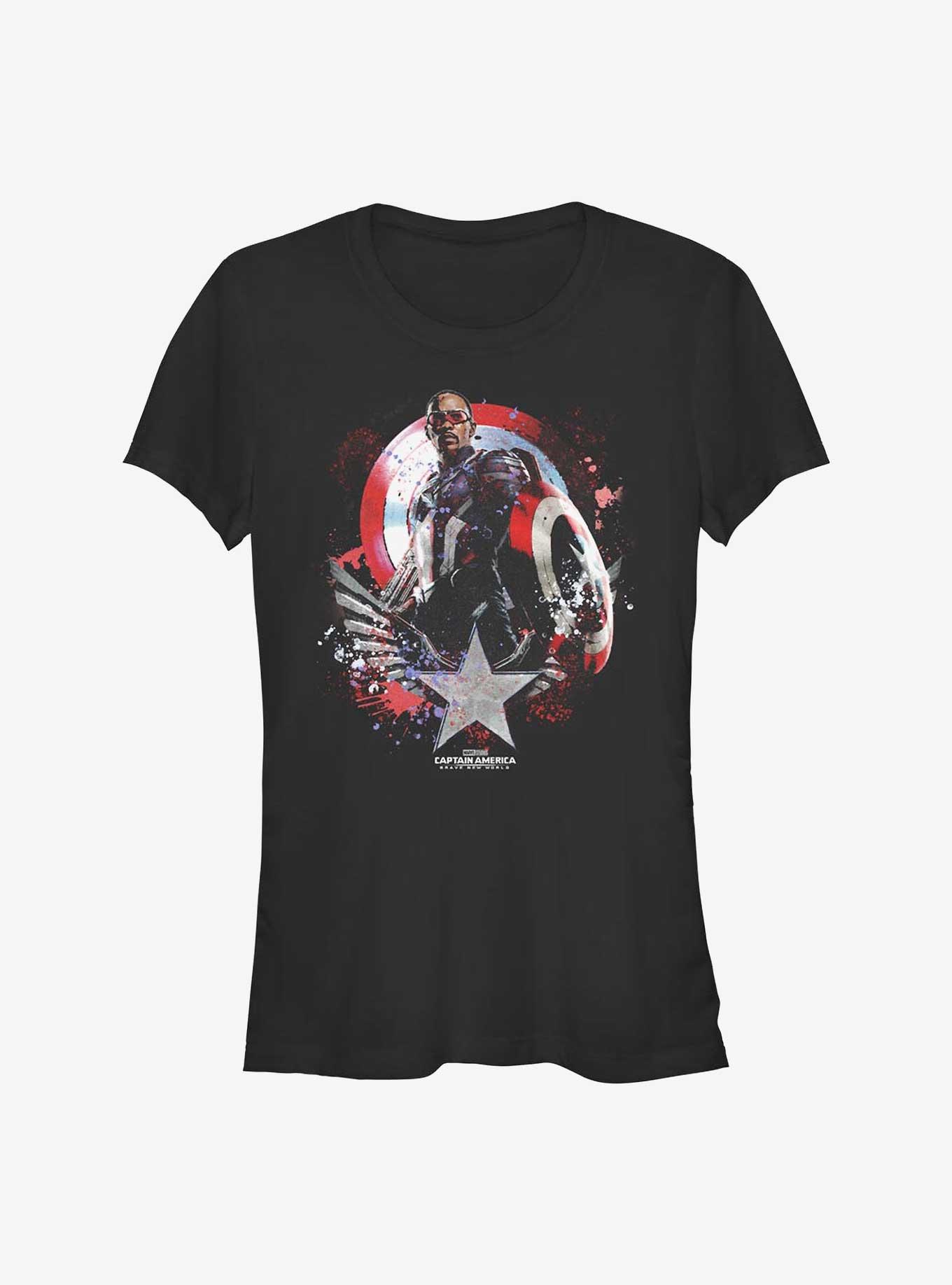 Marvel Captain America: Brave New World Paint Splatter Girls T-Shirt, , hi-res