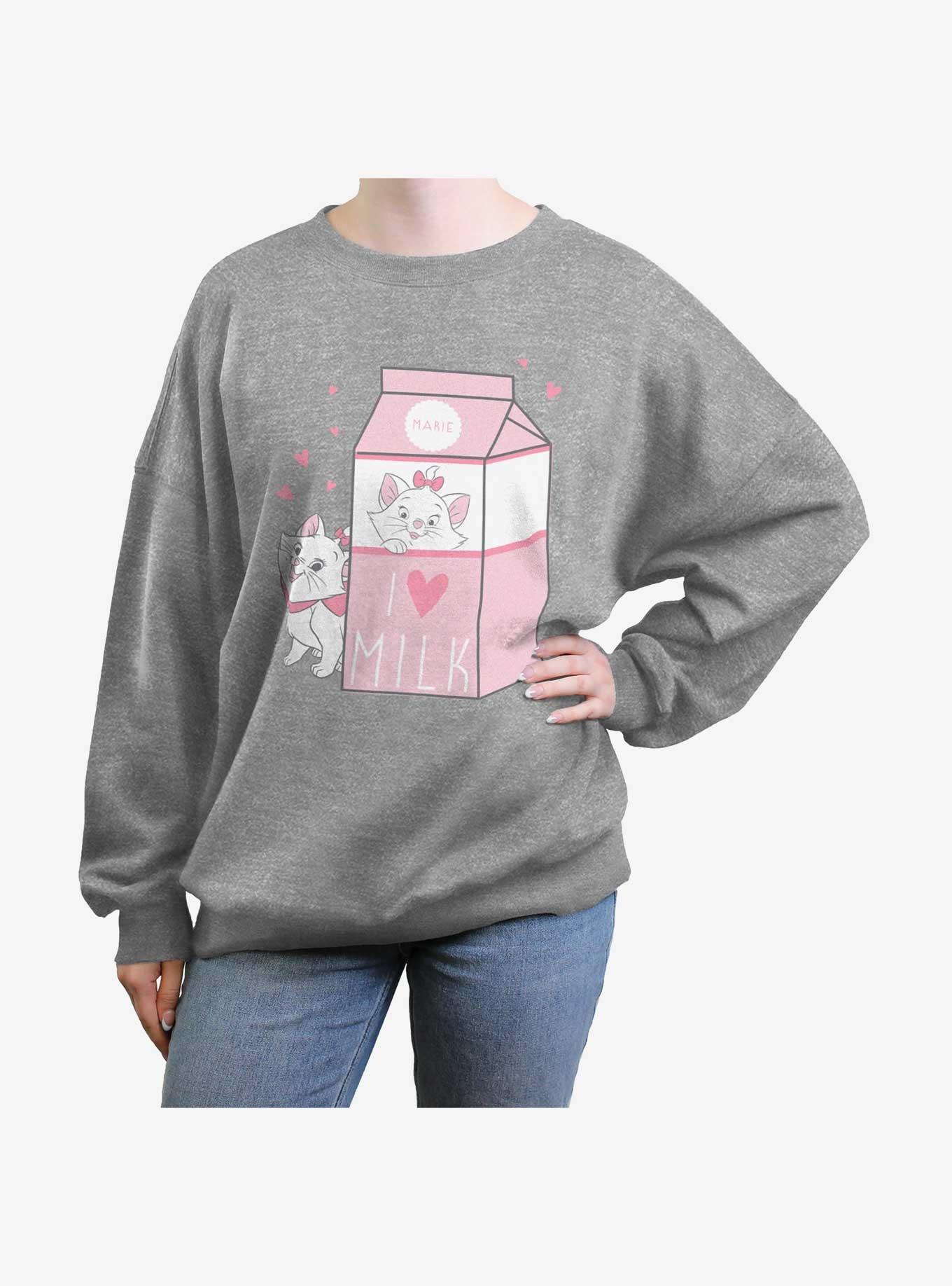 Disney The Aristocats Marie Milk Carton Womens Oversized Sweatshirt, , hi-res