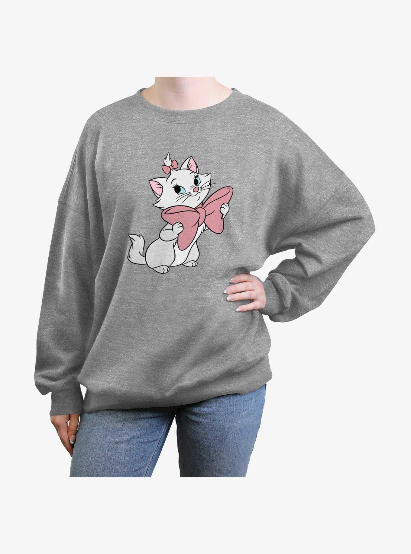 Disney The Aristocats Marie Cute Bow Smile  Womens Oversized Sweatshirt, , hi-res