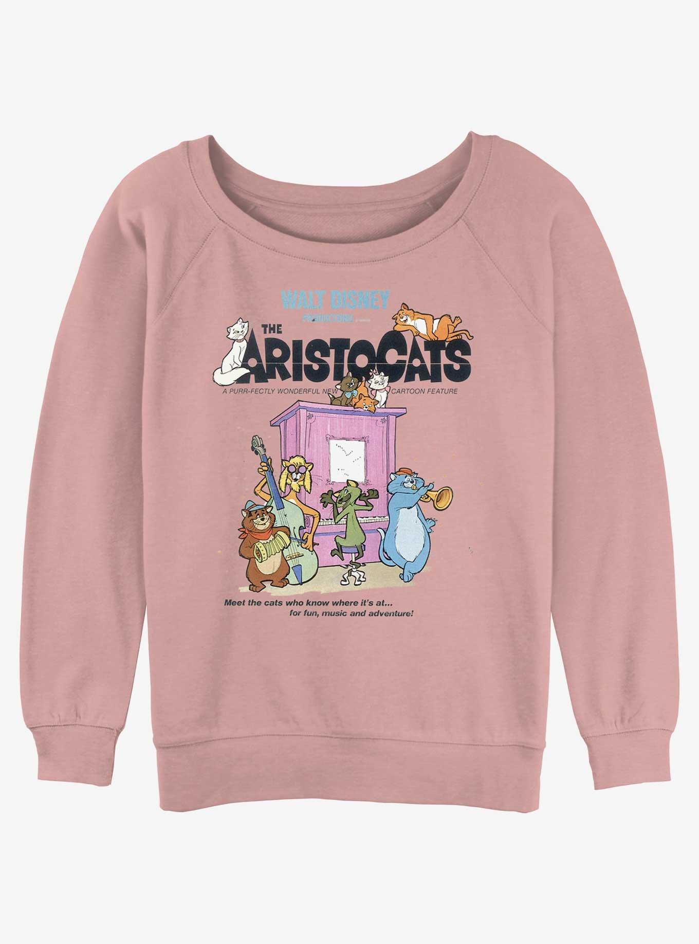 Disney The Aristocats Classic Poster Womens Slouchy Sweatshirt, , hi-res