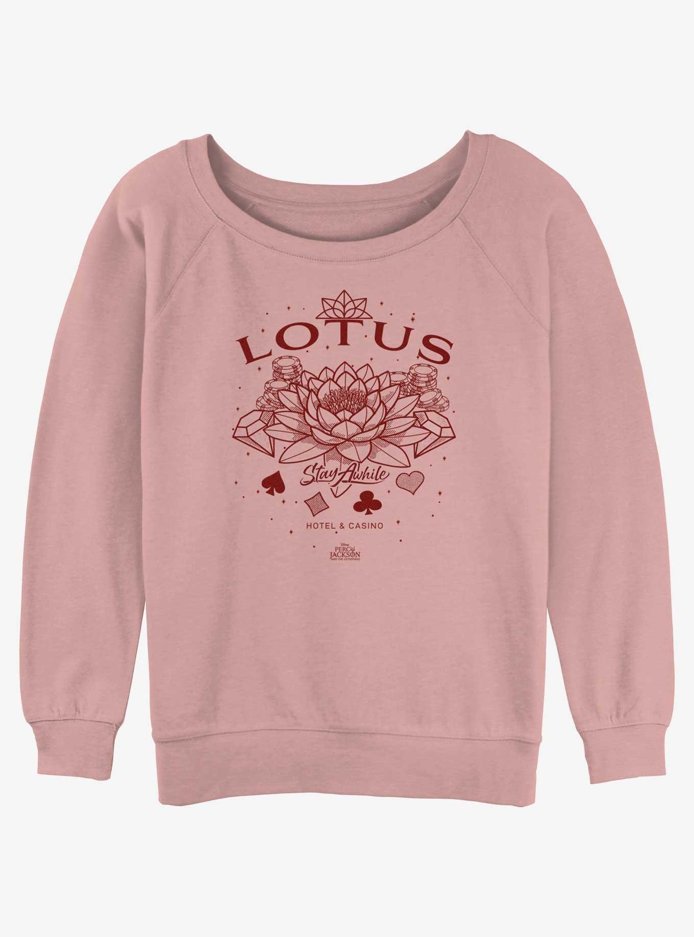Disney Percy Jackson And The Olympians Slow Yer Roll Womens Slouchy Sweatshirt, DESERTPNK, hi-res