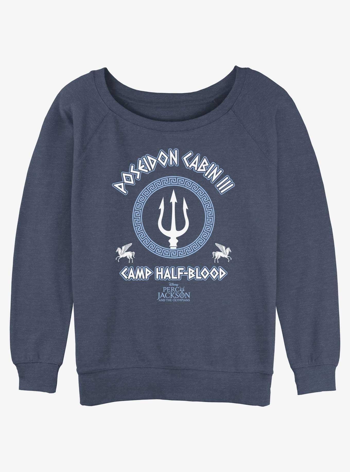 Disney Percy Jackson And The Olympians Poseidon Cabin Womens Slouchy Sweatshirt, BLUEHTR, hi-res