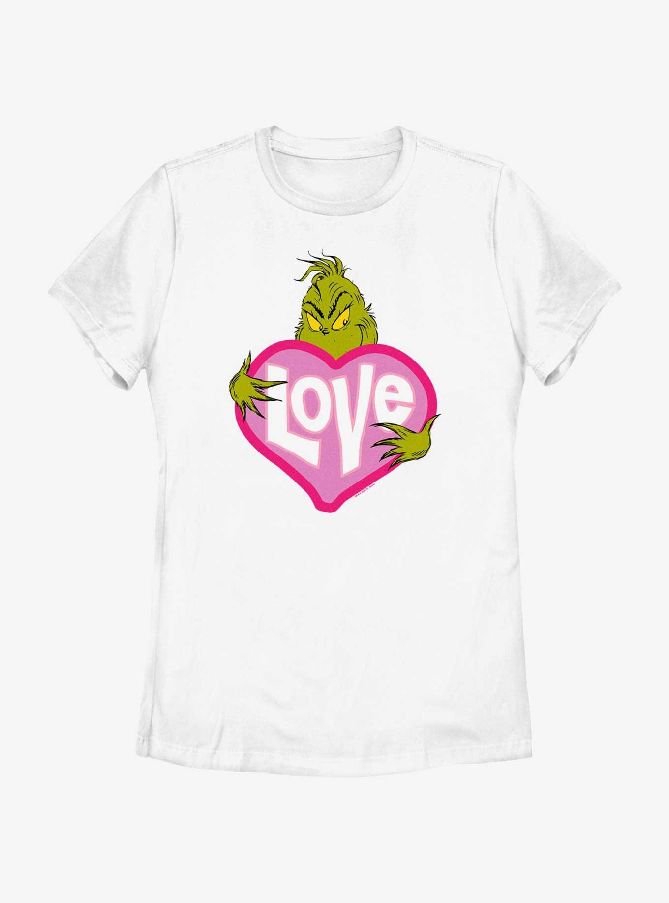 Dr. Seuss Love The Grinch Womens T-Shirt, WHITE, hi-res