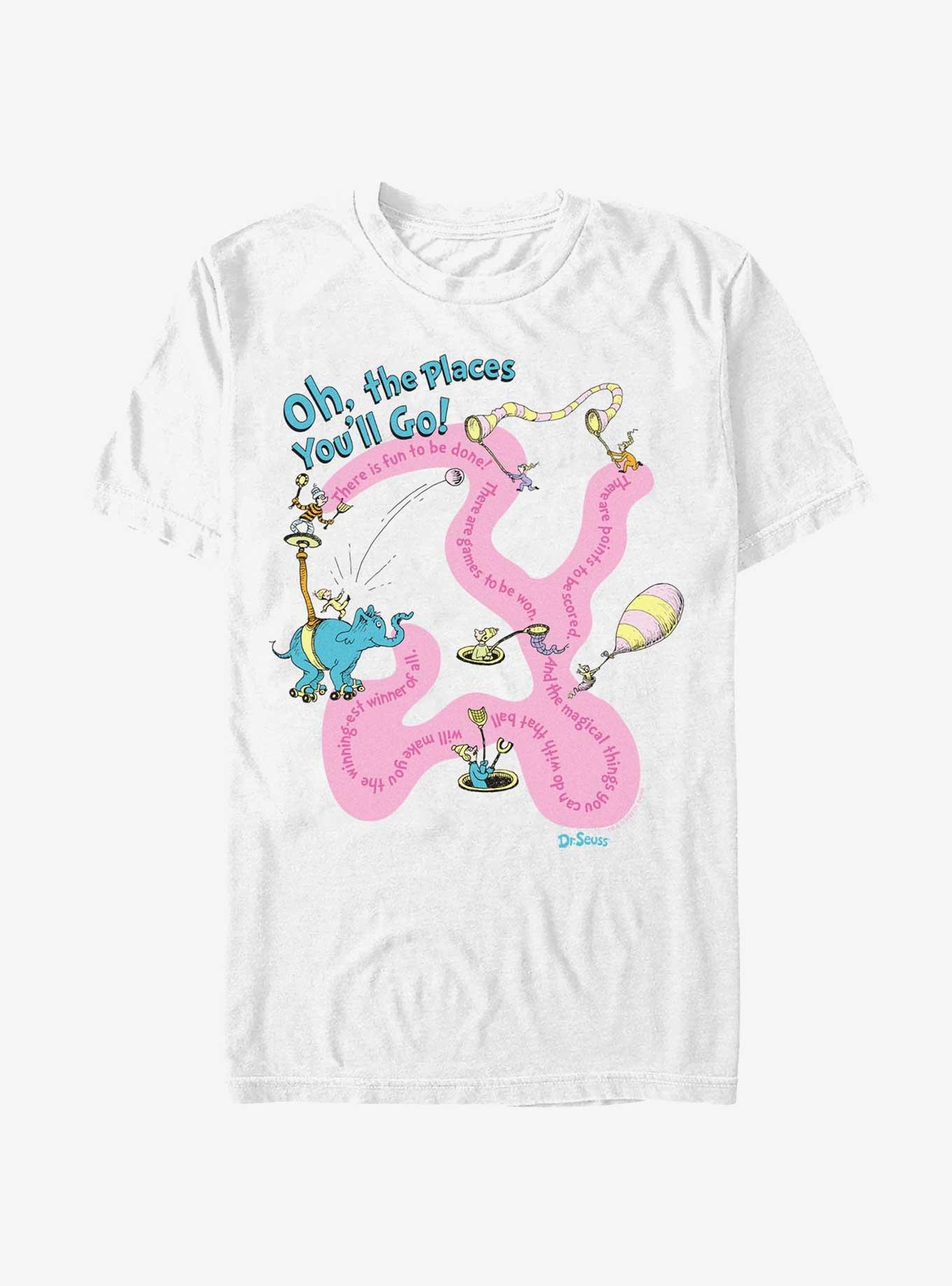 Dr. Seuss Journeying The Places You'll Go Women T-Shirt, WHITE, hi-res