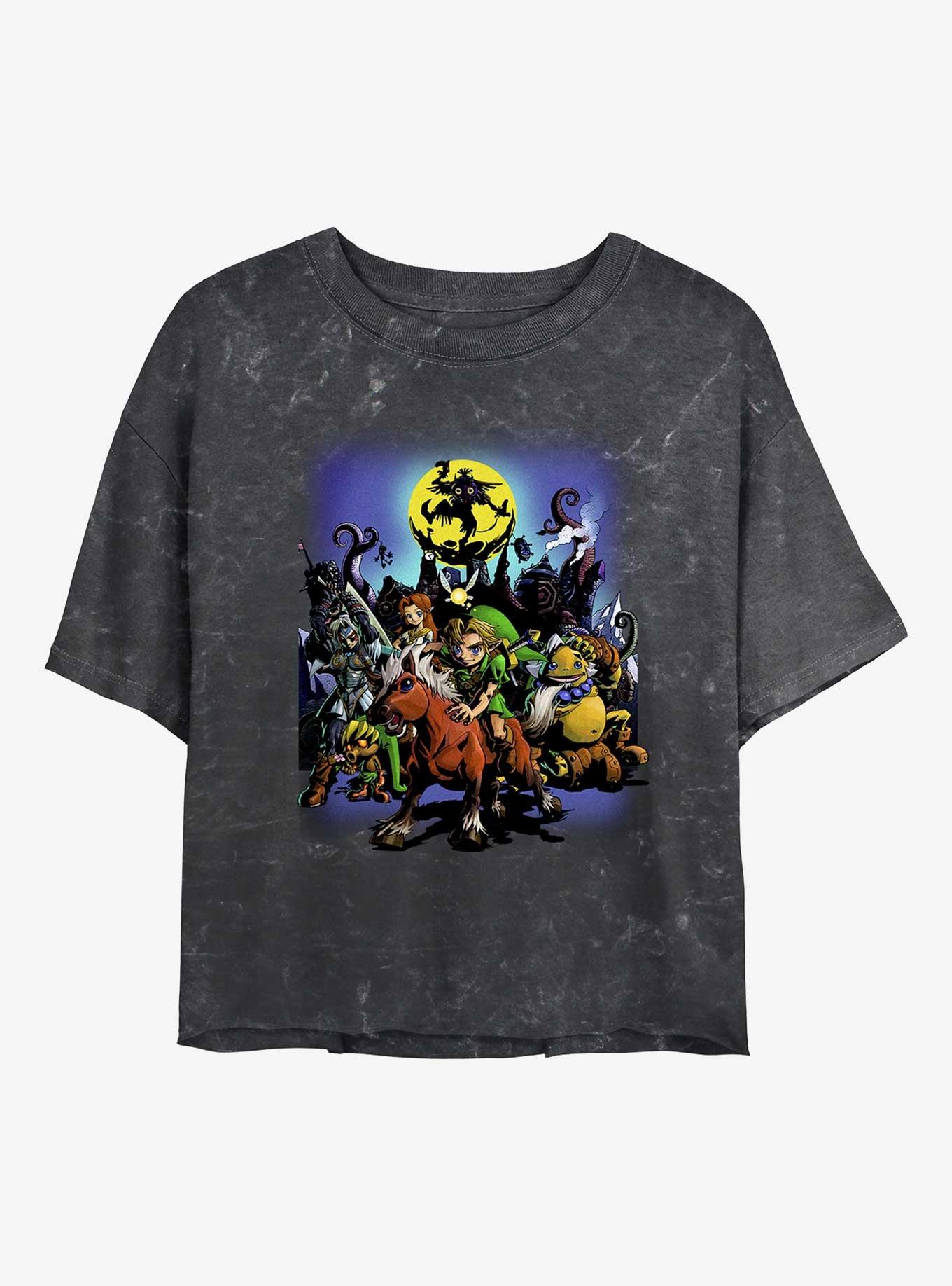 The Legend Of Zelda Moon Dance Mineral Wash Womens Crop T-Shirt, , hi-res