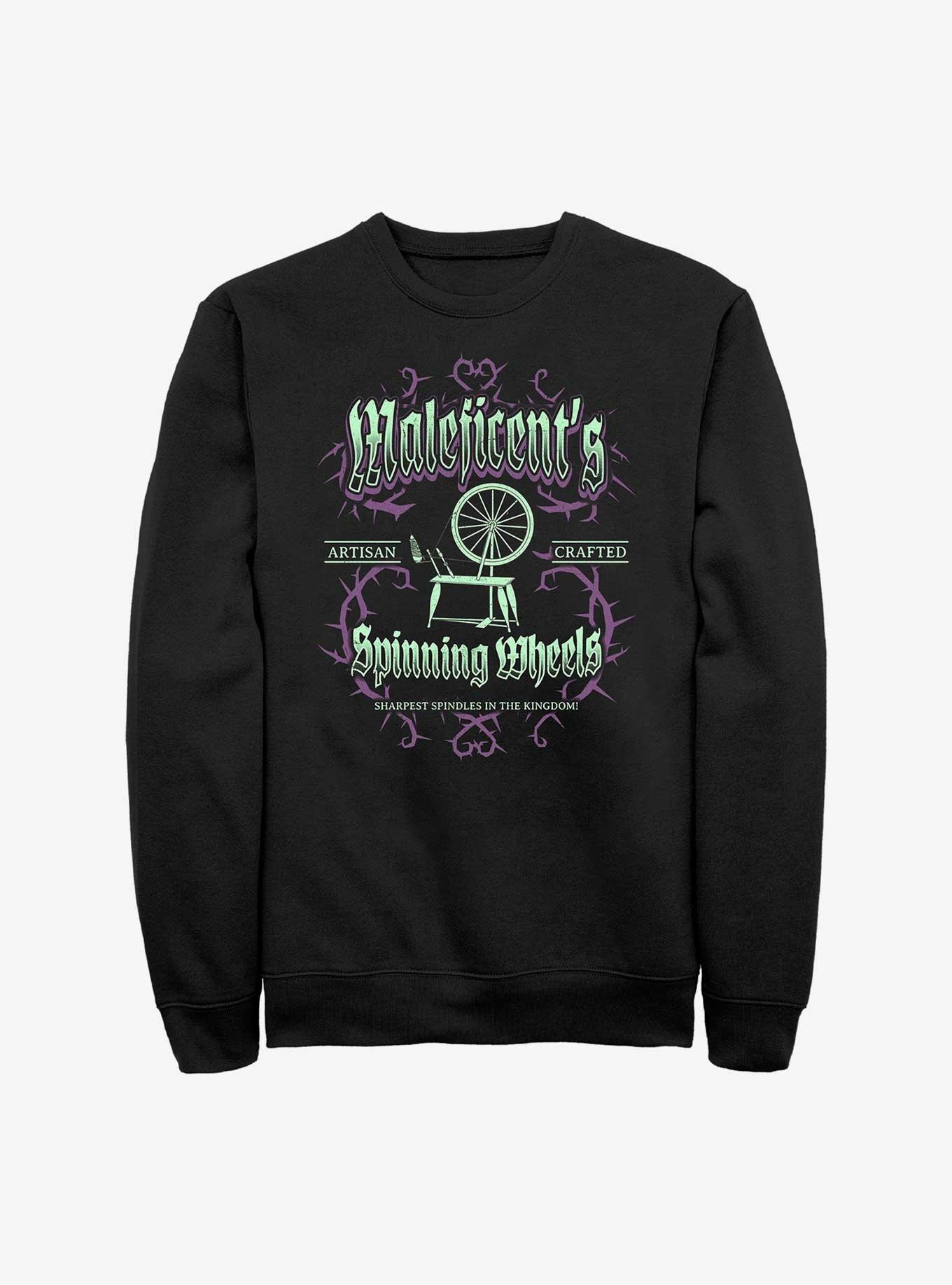 Disney Villains Maleficent Spinning Wheels Poster Sweatshirt, , hi-res