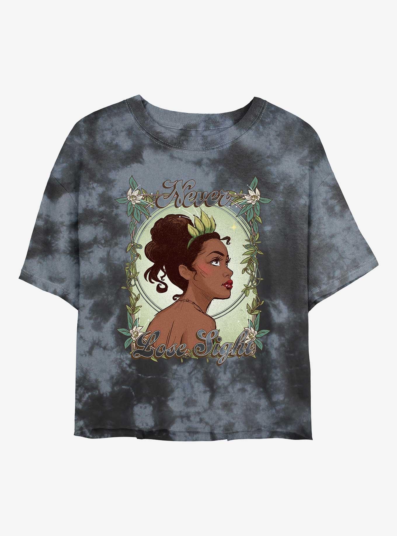 Disney The Princess And The Frog Tiana Never Lose Sight Tie-Dye Womens Crop T-Shirt, , hi-res