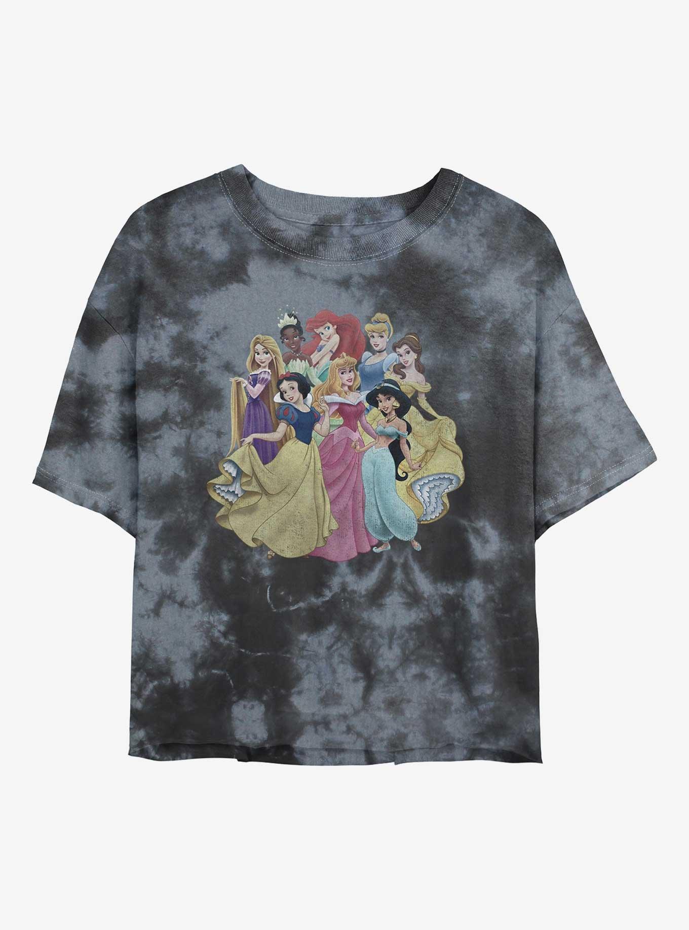 Disney Princesses Princess Club Tie-Dye Womens Crop T-Shirt, , hi-res