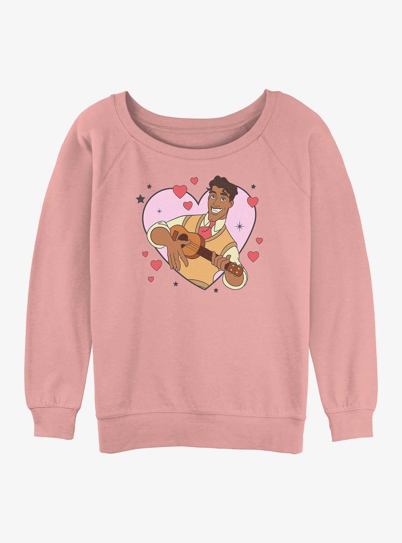 Disney The Princess And The Frog Prince Naveen Heart Lockup Womens Slouchy Sweatshirt, , hi-res