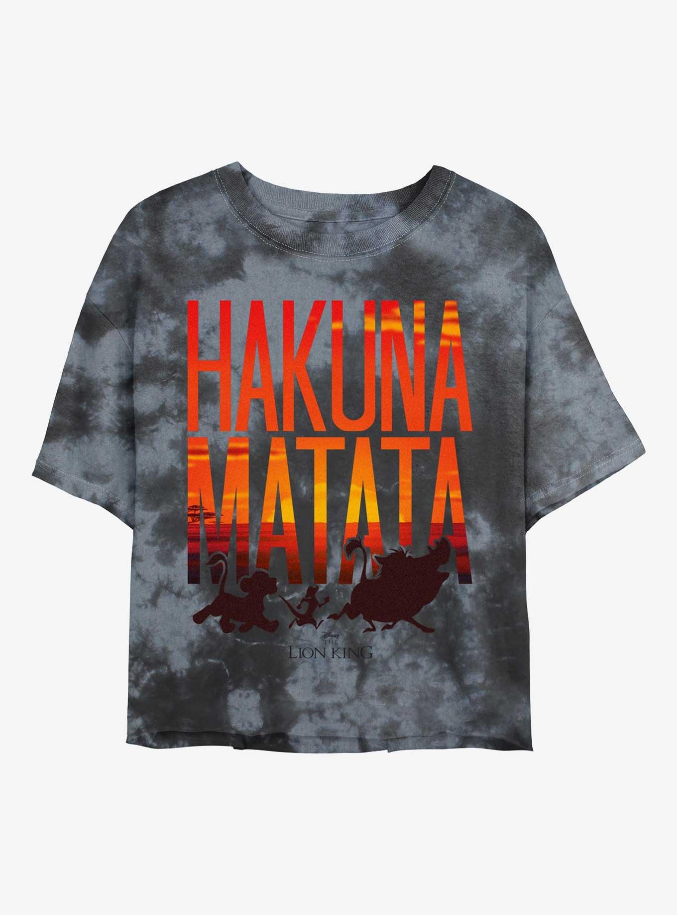 Disney The Lion King Sunset Matata Tie-Dye Womens Crop T-Shirt, , hi-res