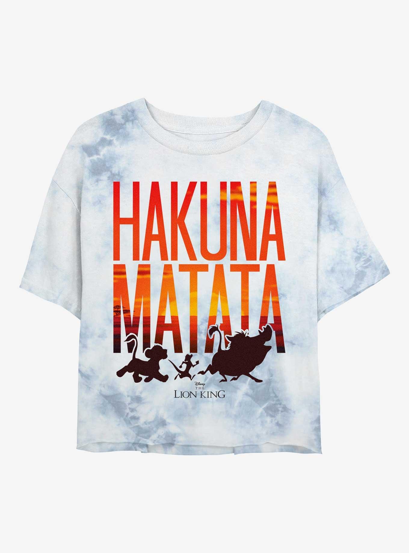 Disney The Lion King Sunset Matata Tie-Dye Womens Crop T-Shirt, , hi-res