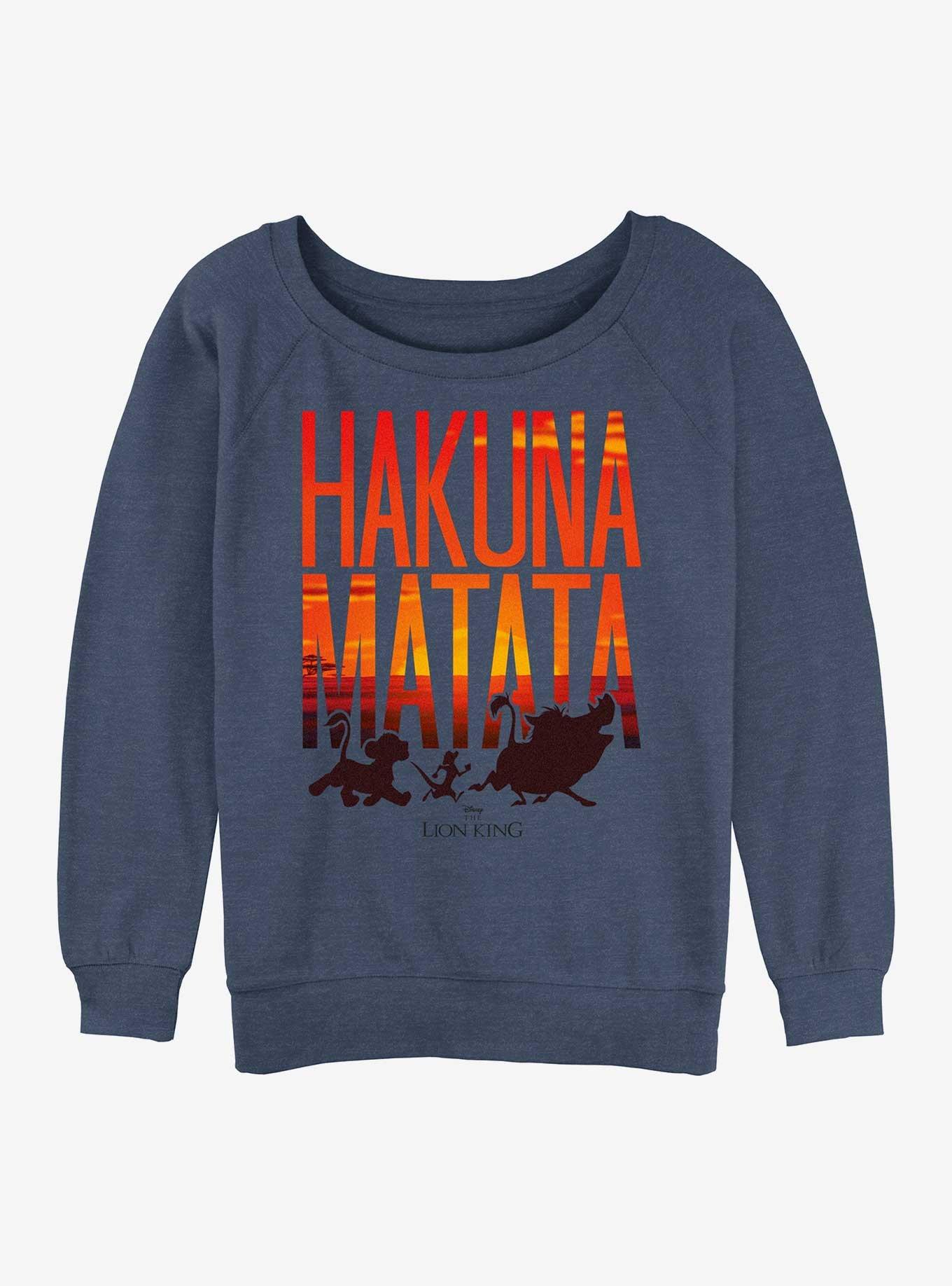Disney The Lion King Sunset Matata Womens Slouchy Sweatshirt, , hi-res