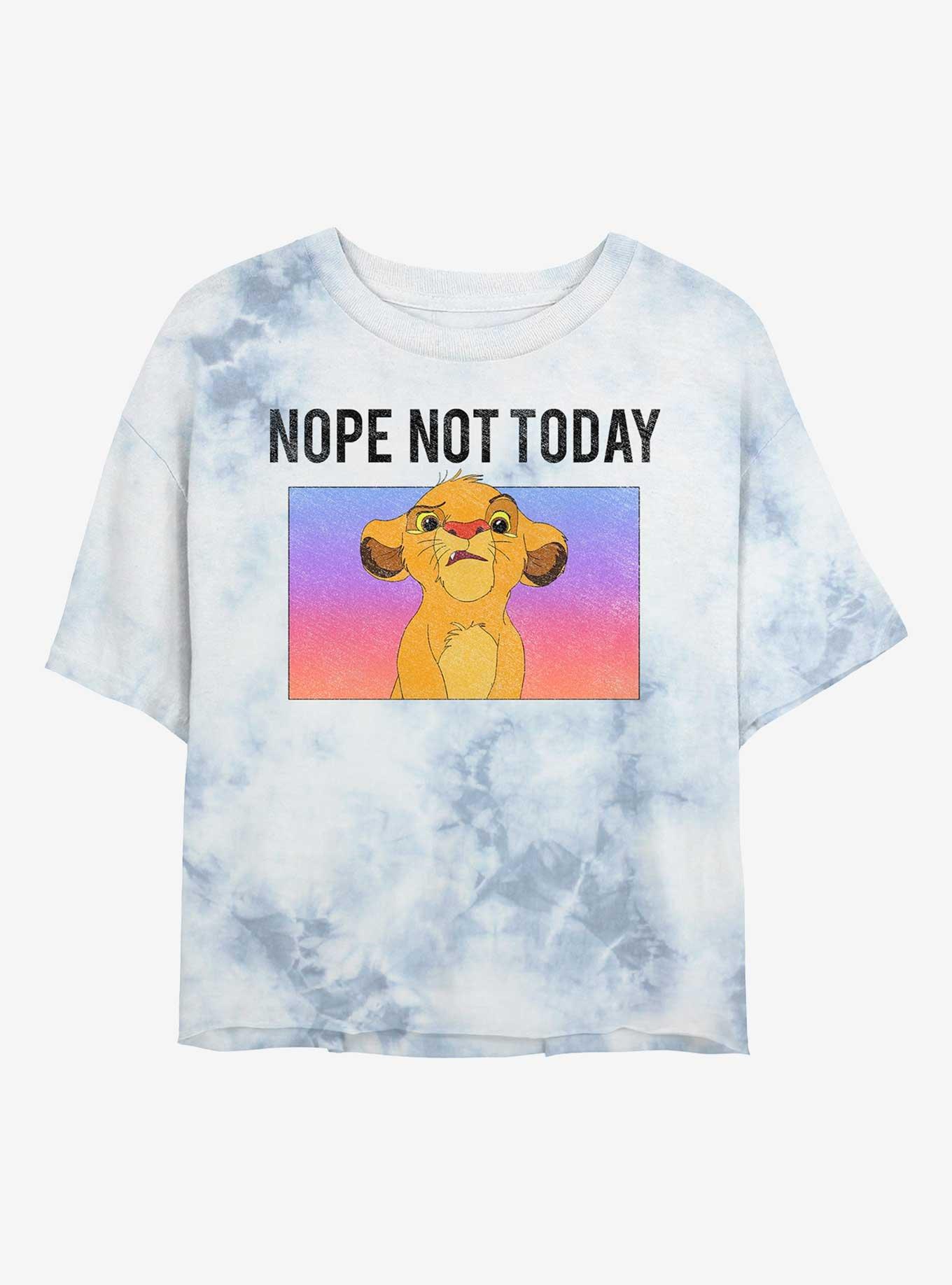 Disney The Lion King Nope Not Today Tie-Dye Womens Crop T-Shirt, , hi-res