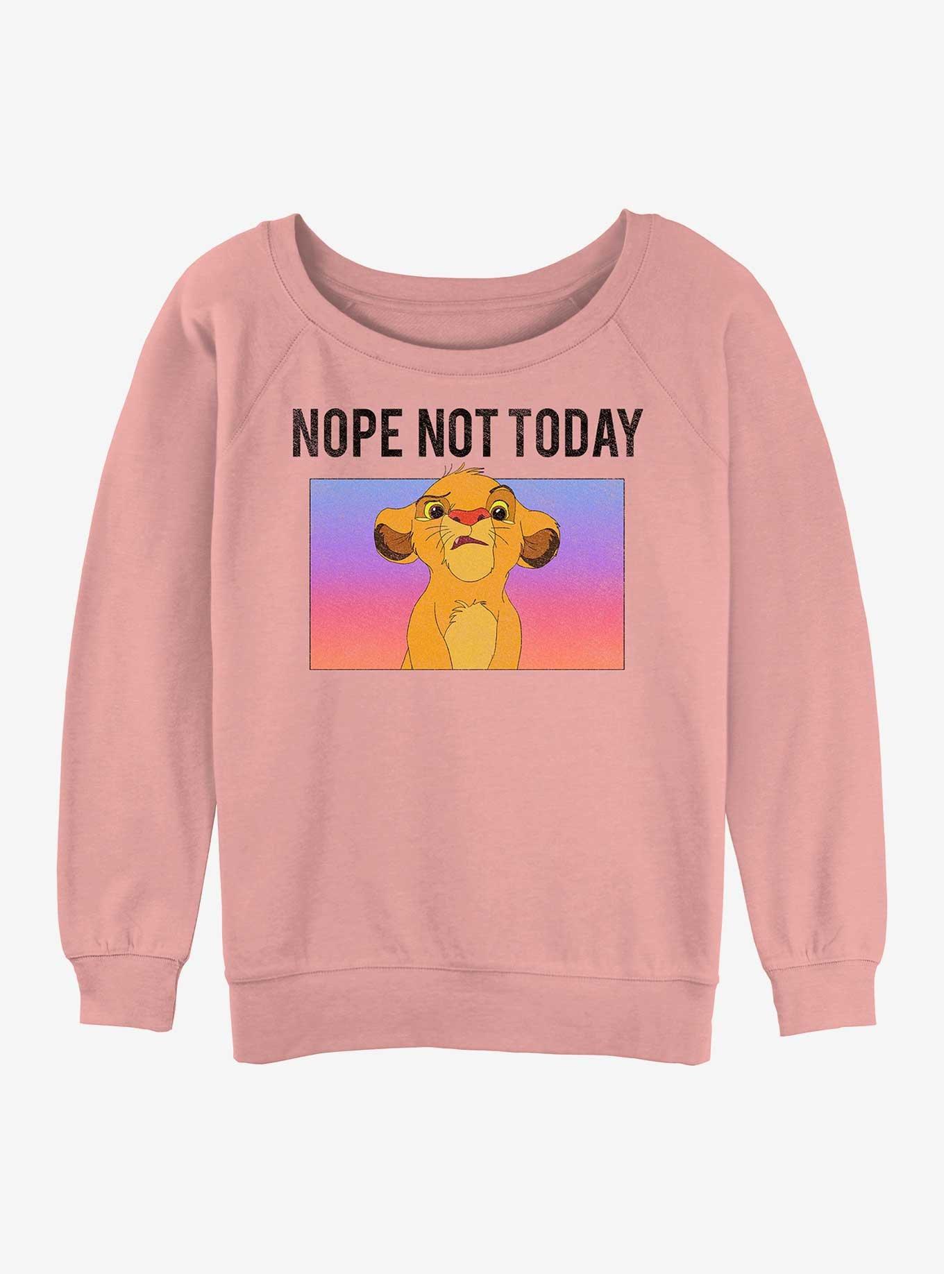 Disney The Lion King Nope Not Today Womens Slouchy Sweatshirt, , hi-res
