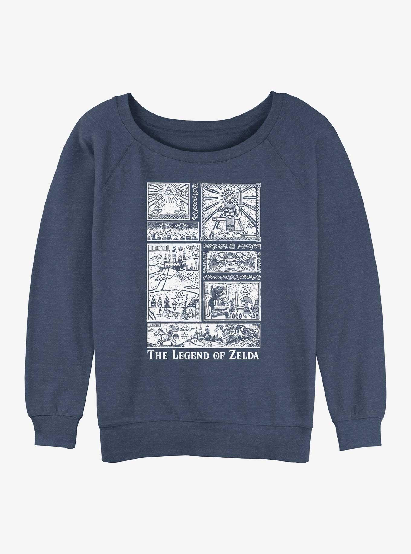 The Legend Of Zelda The Legend Told Womens Slouchy Sweatshirt, , hi-res