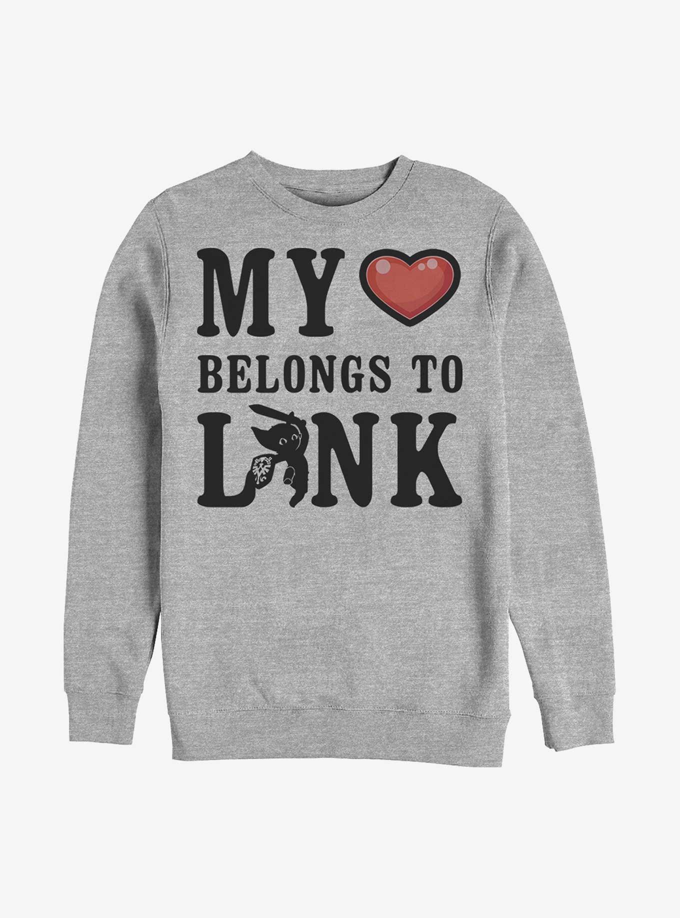 The Legend Of Zelda My Heart Belongs To Link Sweatshirt,Specials : American Fashion Style Bags On Sale