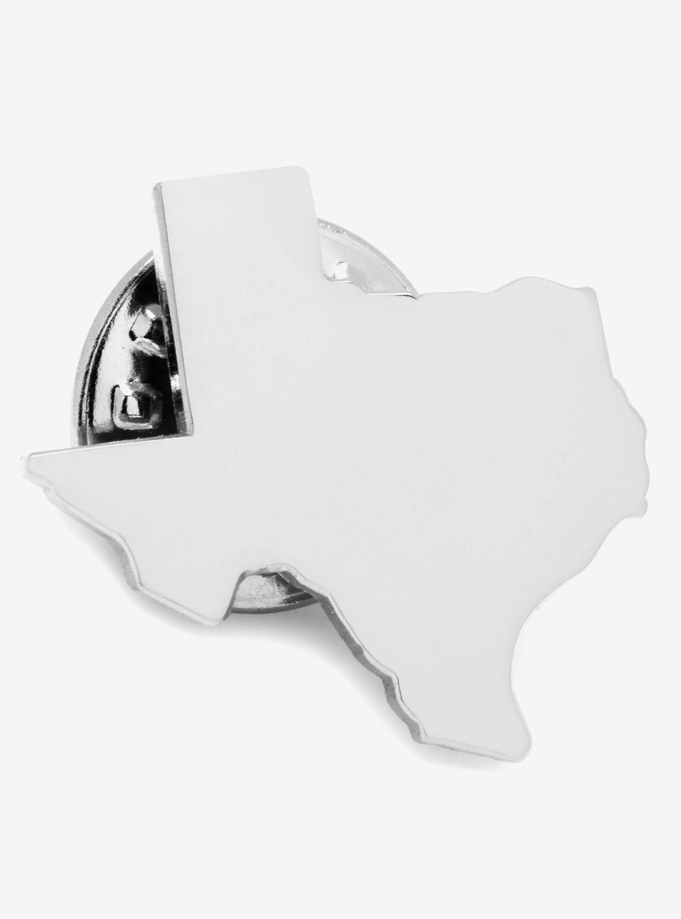 Silver Texas Lapel Pin, , hi-res