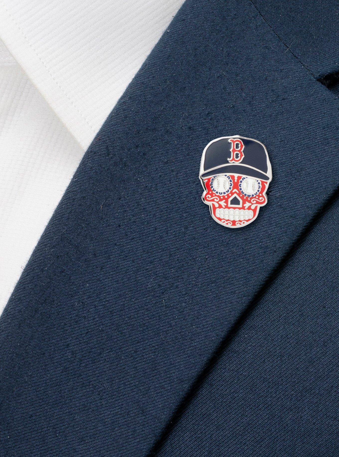 Boston Red Sox Sugar Skull Lapel Pin, , hi-res