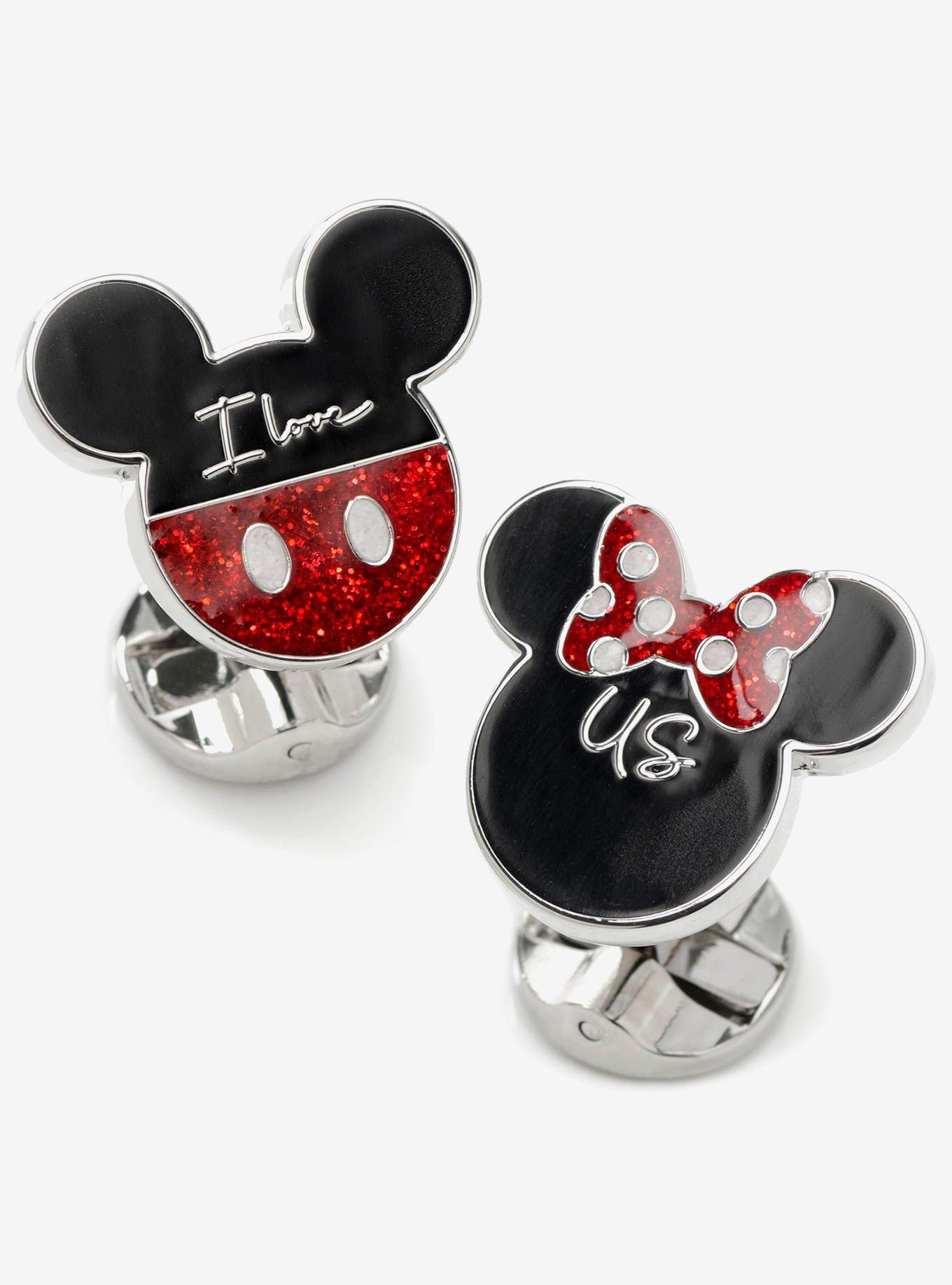 Disney Mickey Mouse & Minnie "I Love Us" Cufflinks, , hi-res