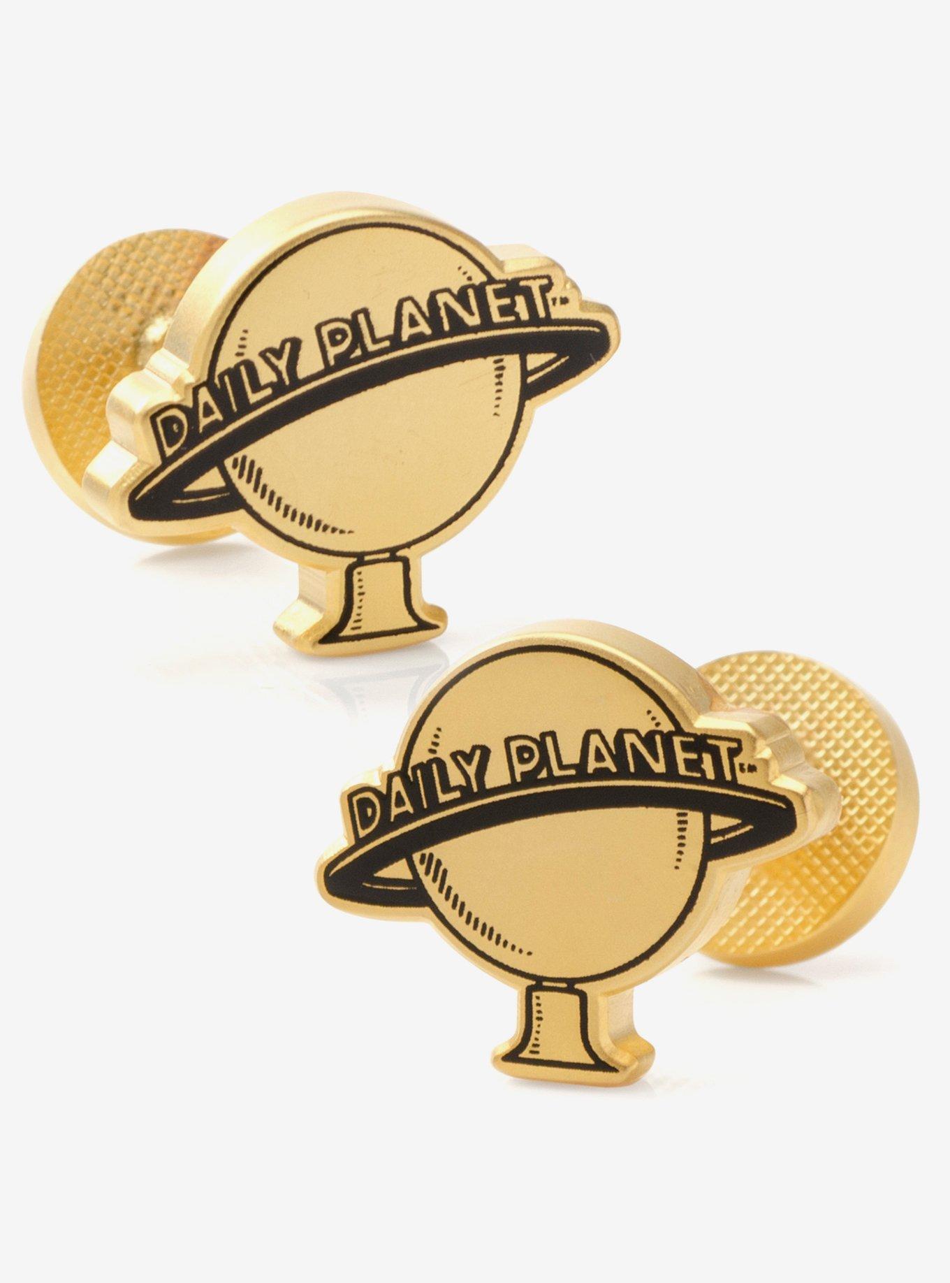 DC Comics Superman Daily Planet Gold Cufflinks, , hi-res