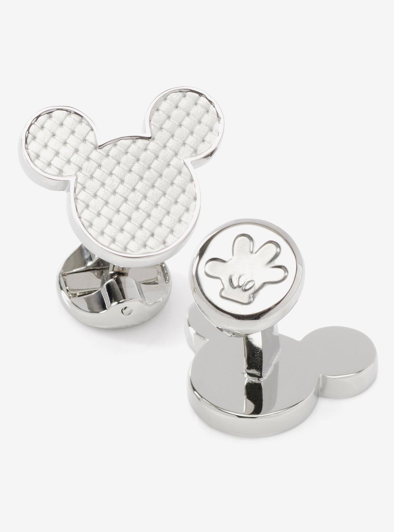 Disney Mickey Mouse Silhouette Basket Weave Cufflinks, , hi-res