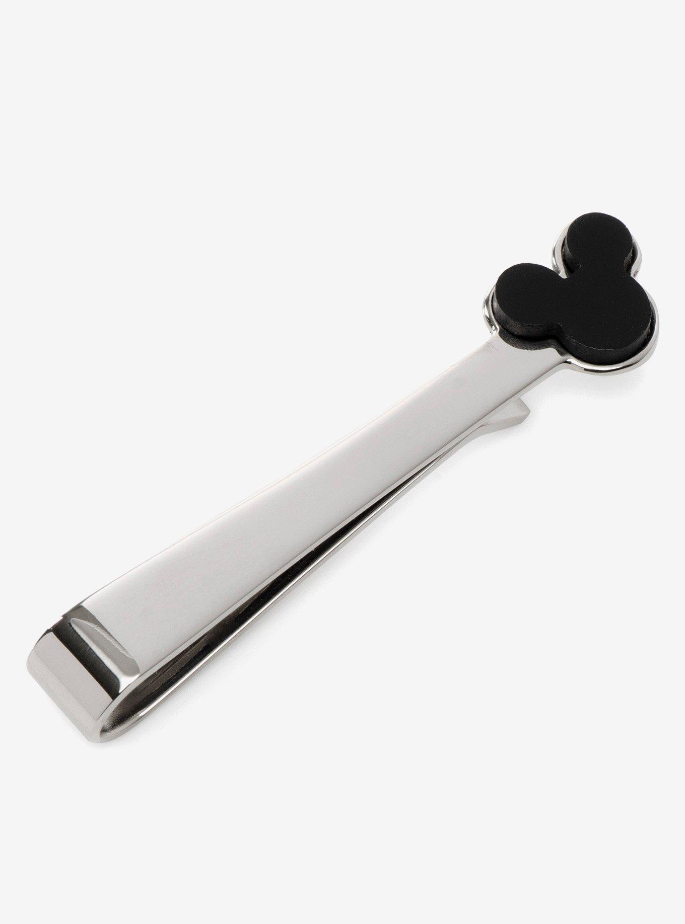 Disney Mickey Mouse Onyx Stainless Steel Tie Bar, , hi-res