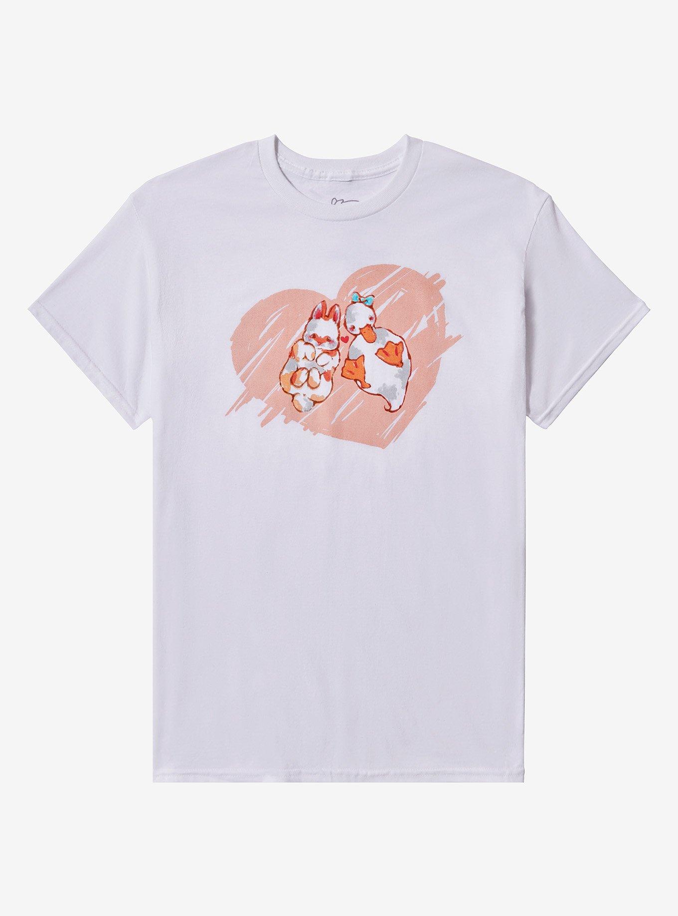 Goose & Bunny Heart T-Shirt By Pink Pafu, , hi-res