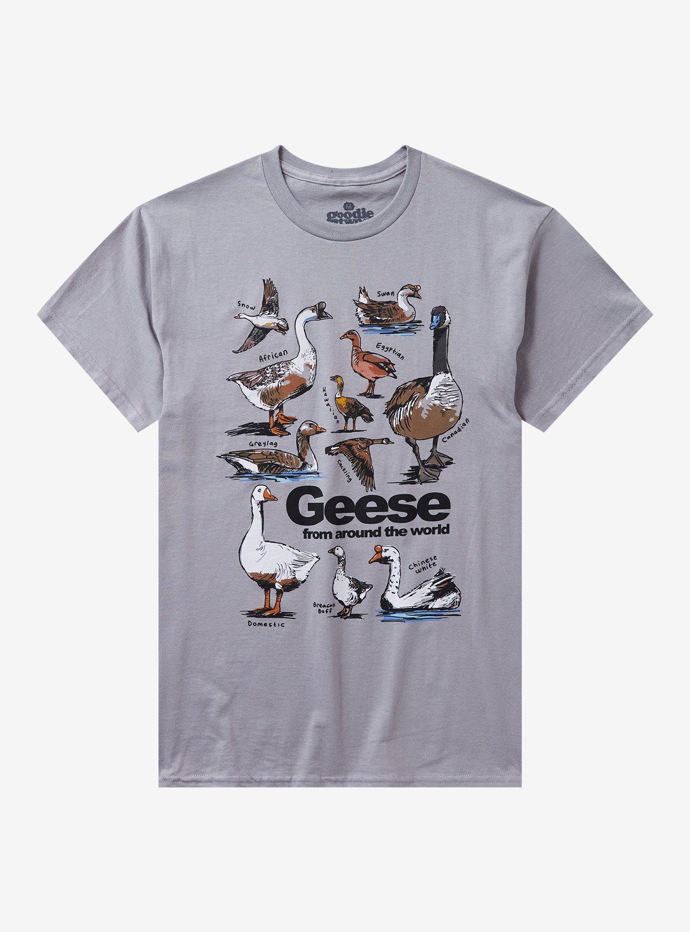 Geese Around The World Infographic T-Shirt By Goodie Two Sleeves, , hi-res