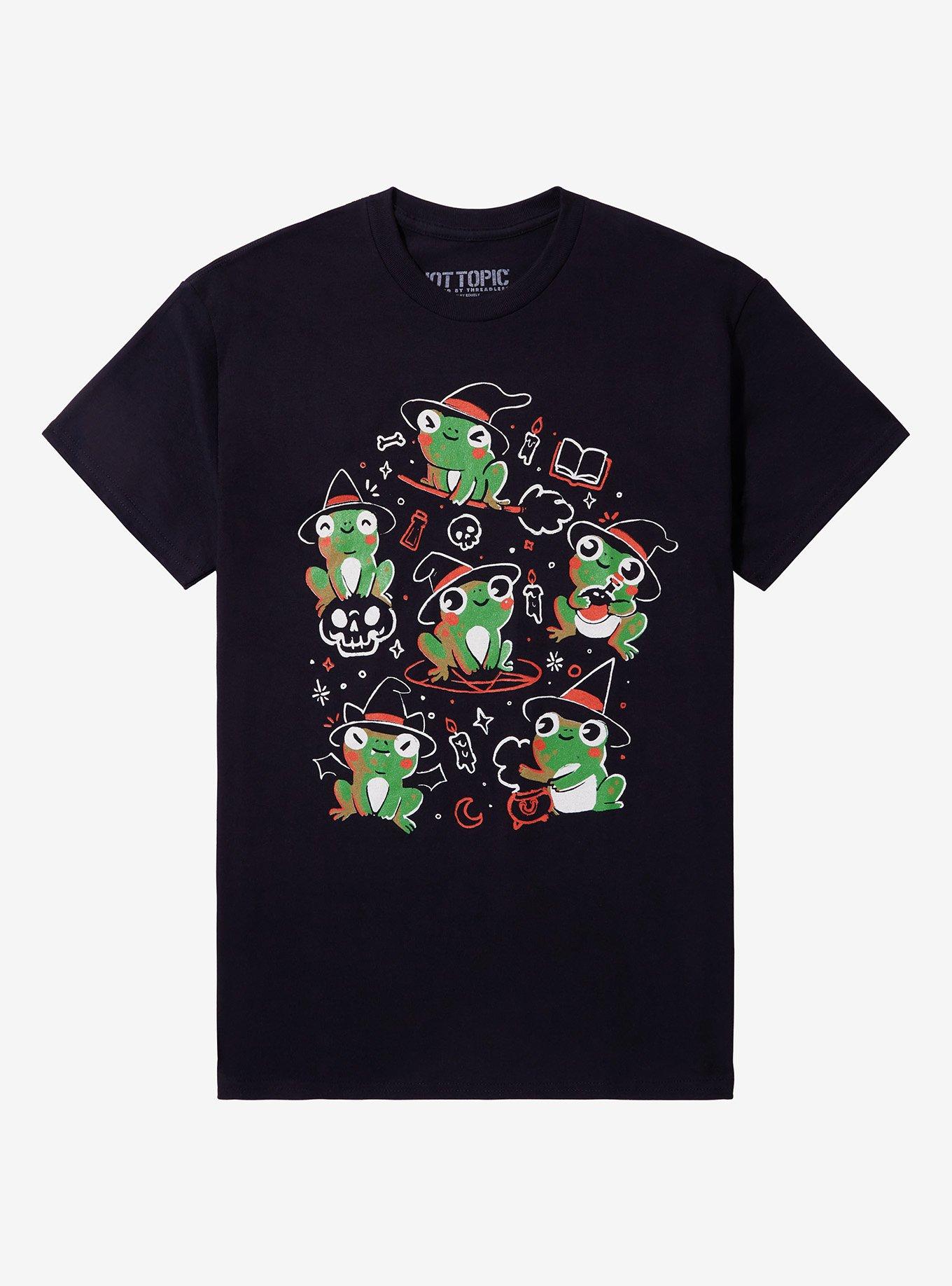 Spooky Frog T-Shirt By EduEly, BLACK, hi-res