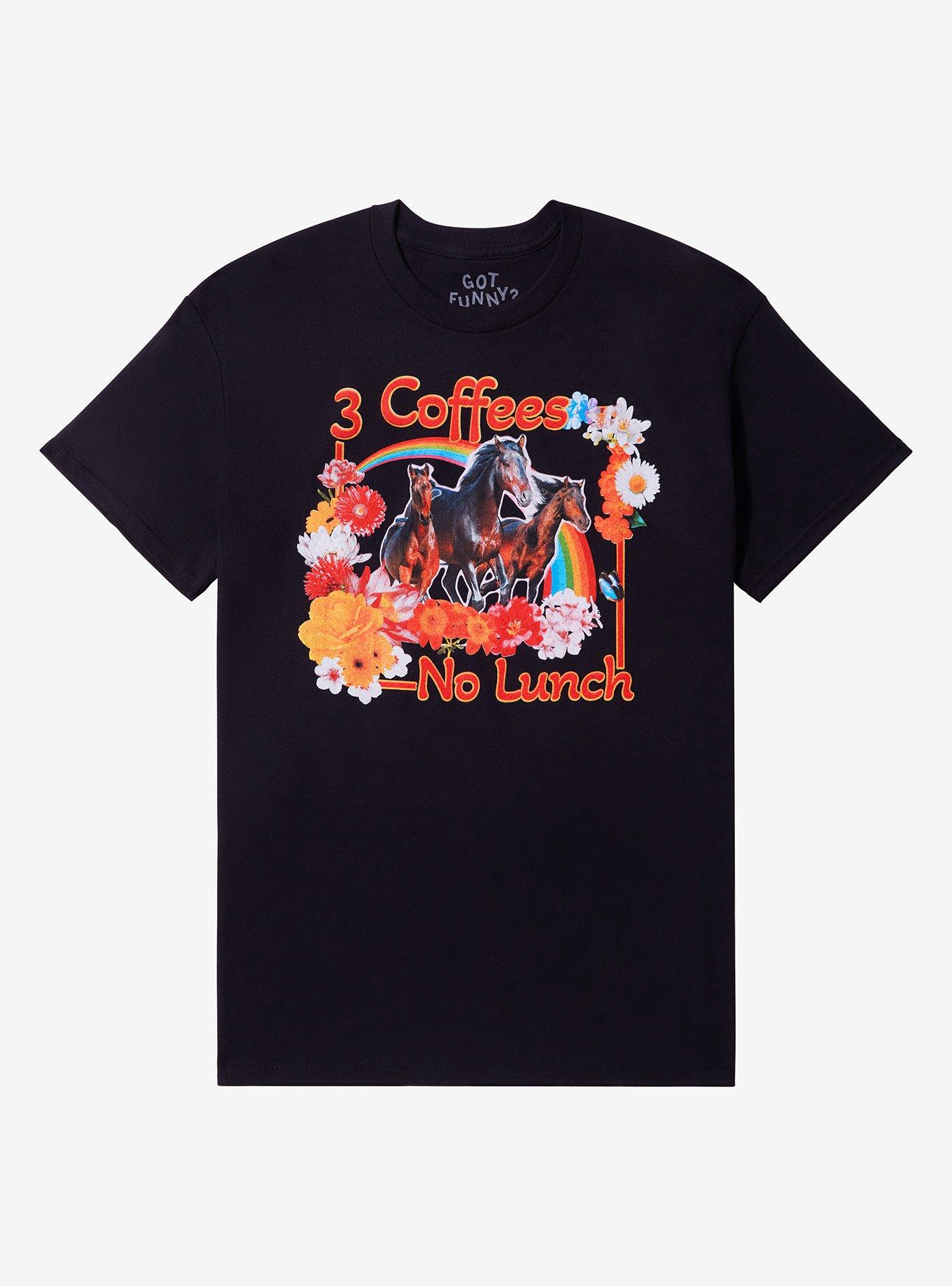 3 Coffees No Lunch T-Shirt By Got Funny?, , hi-res