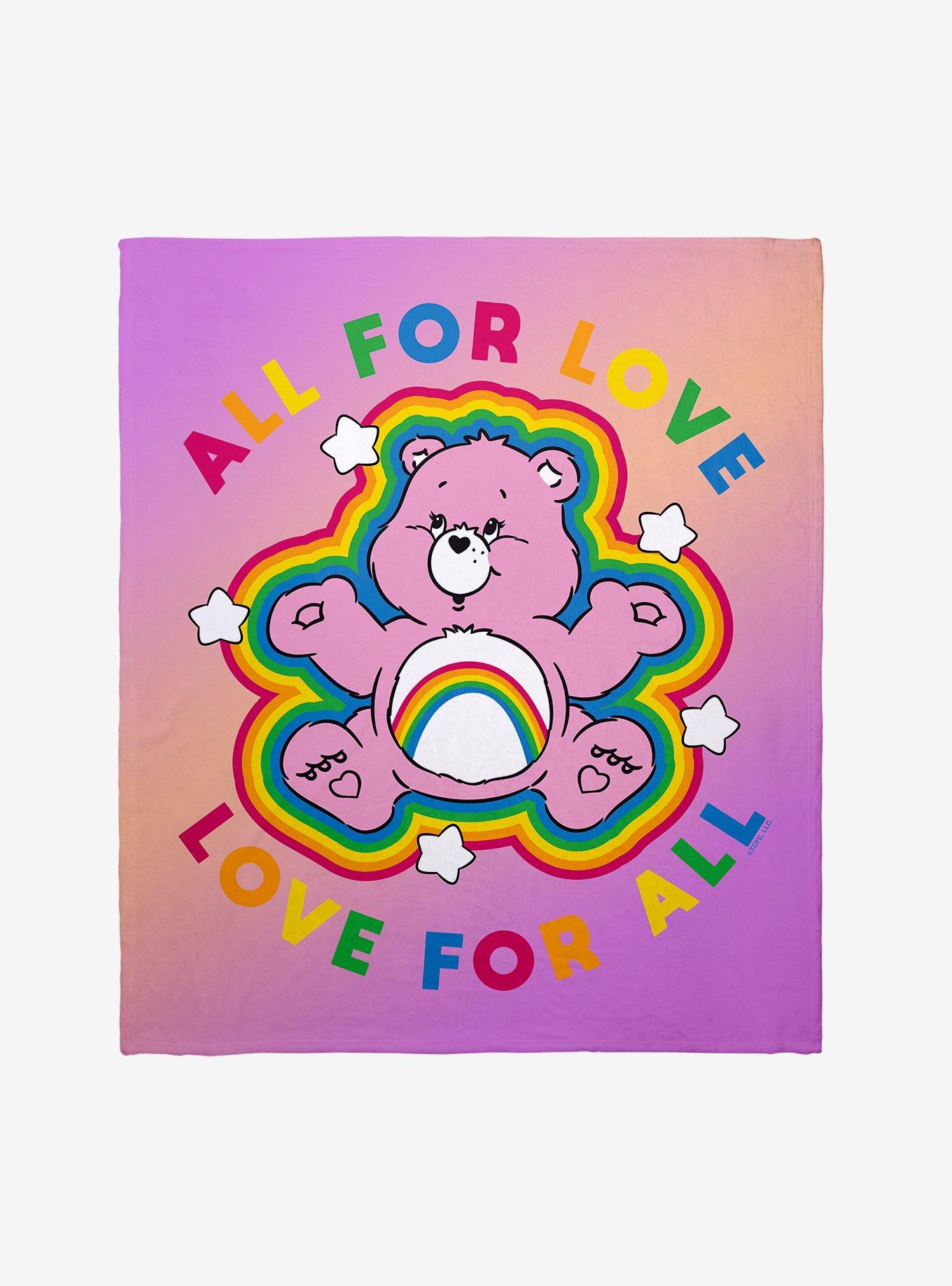 Care Bears All For Love Love For All Cheer Bear Throw Blanket, , hi-res