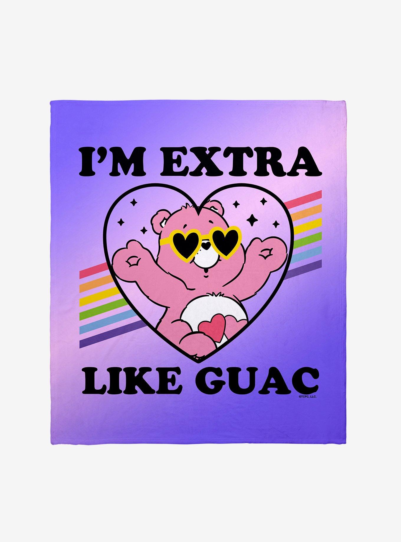 Care Bears I'm Extra Like Guac Love-A-Lot Bear Throw Blanket, , hi-res
