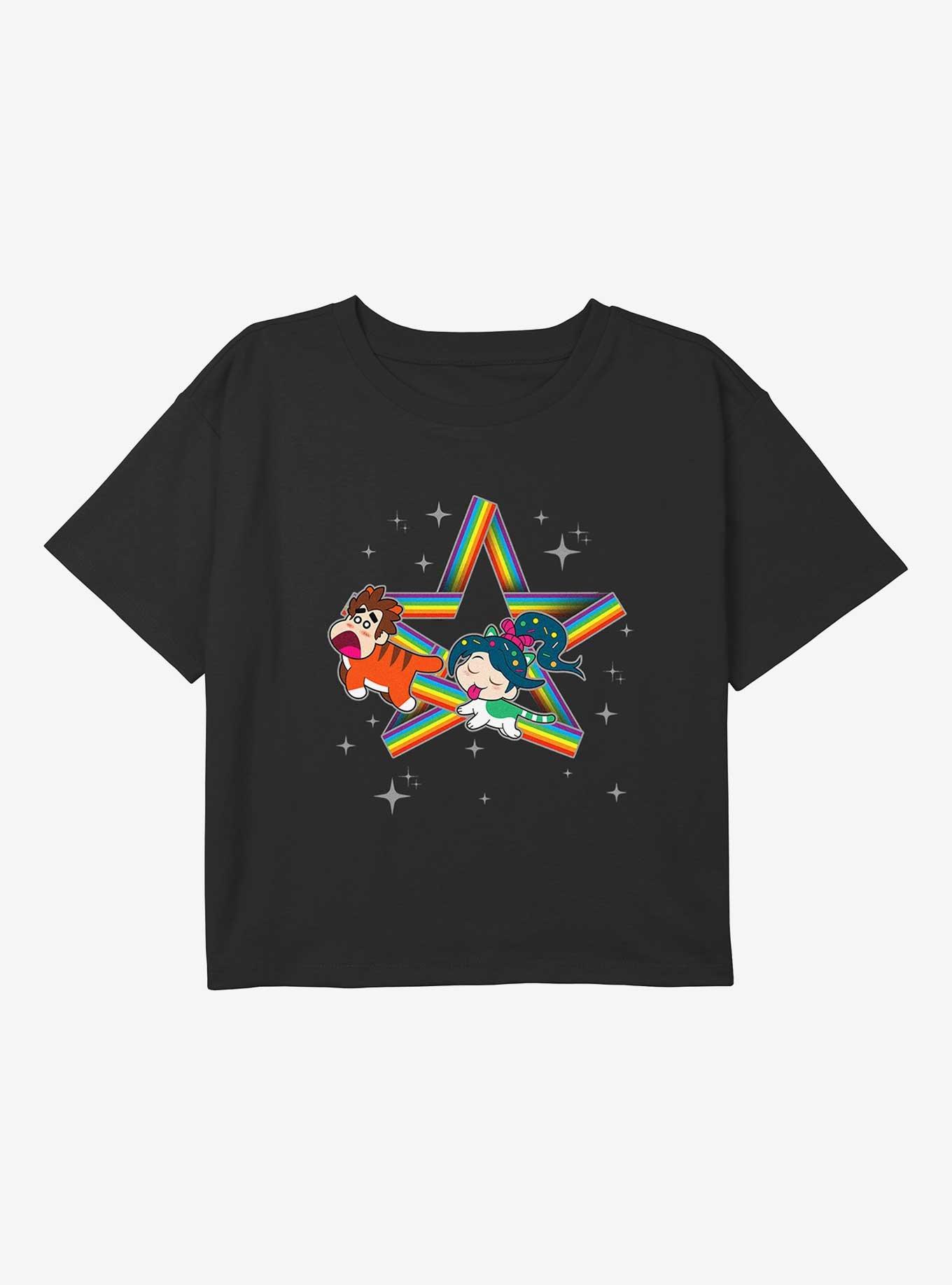 Disney Wreck It Ralph Rainbow Star Youth Girls Boxy T-Shirt, , hi-res