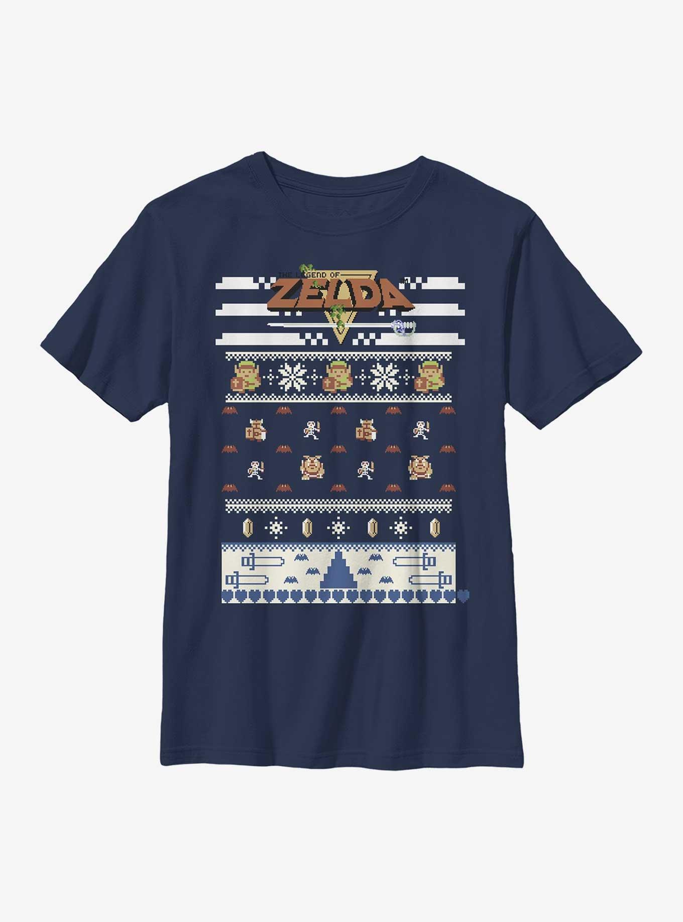 The Legend Of Zelda Uiglyb Christmas Sweater Pattern Youth T-Shirt, , hi-res